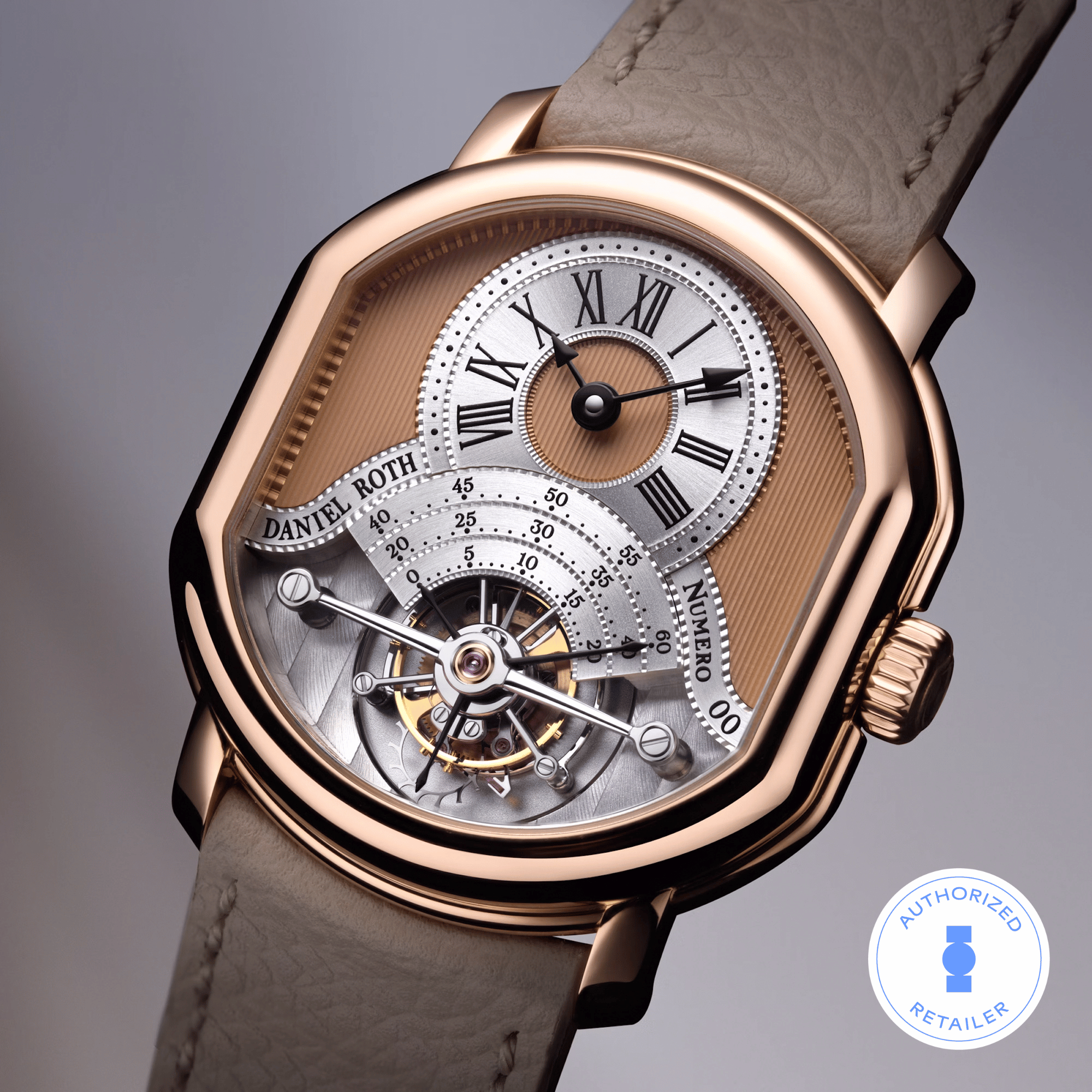 Tourbillon Rose Gold Silver Dial 35mm Product Image