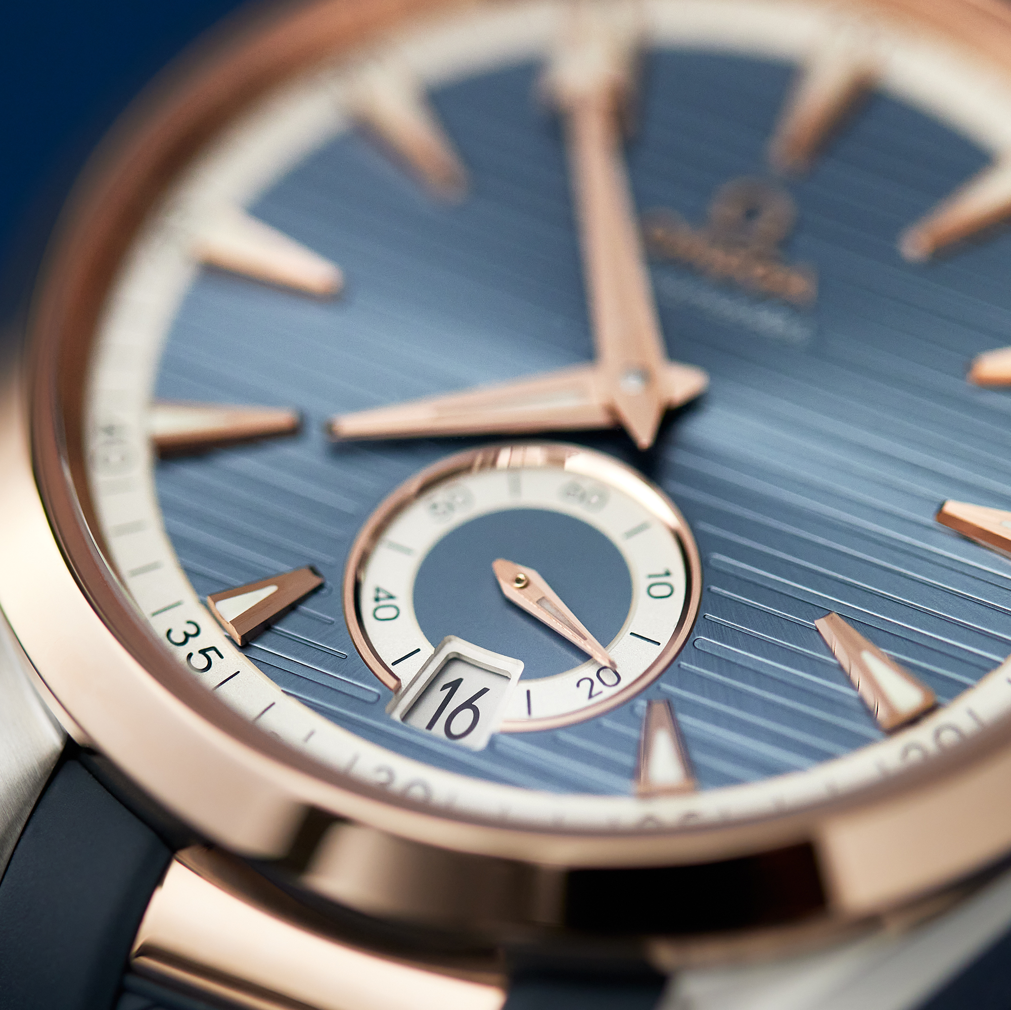 Aqua Terra Small Seconds Rose Gold & Steel Blue Dial 41mm Product Image 7
