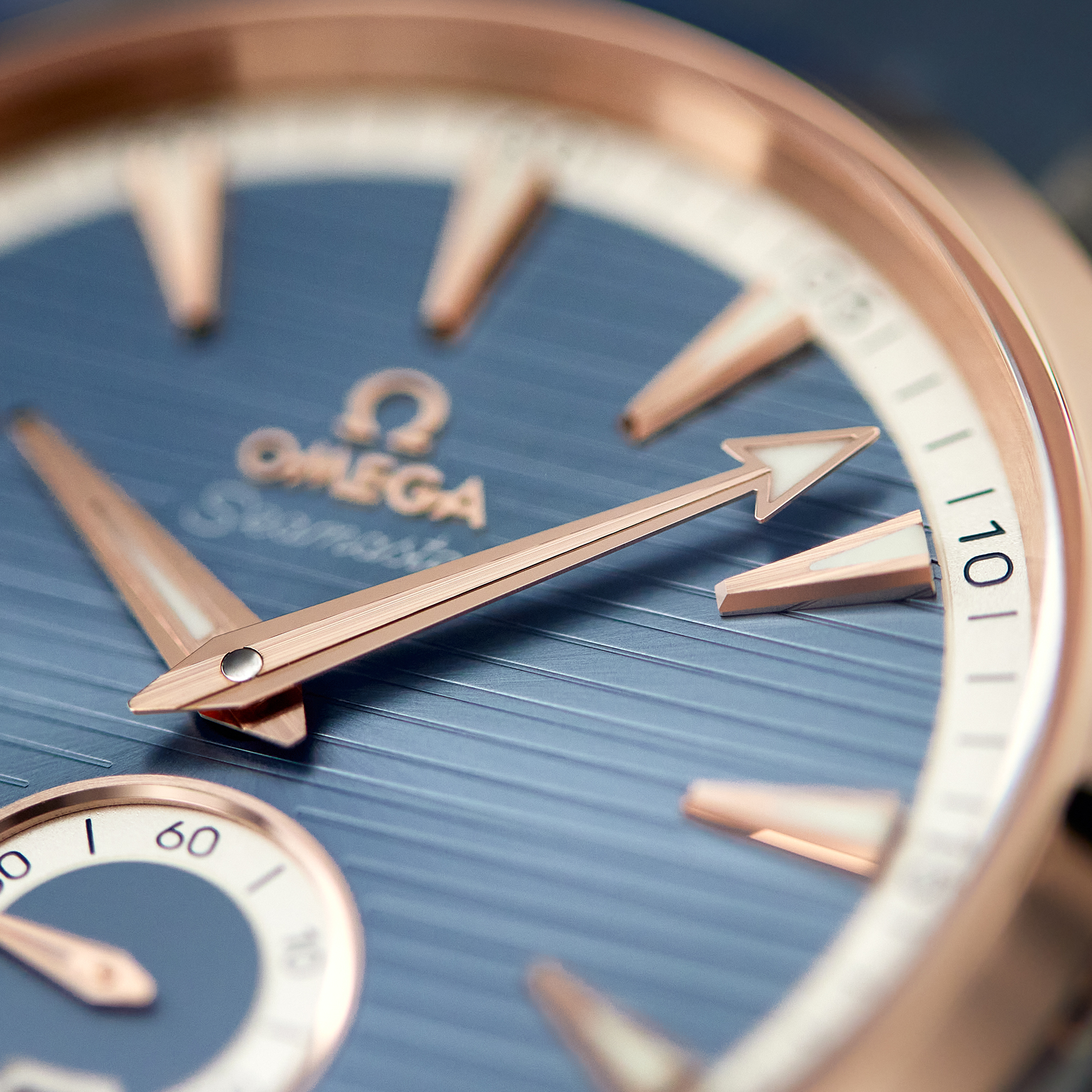 Aqua Terra Small Seconds Rose Gold & Steel Blue Dial 41mm Product Image 8