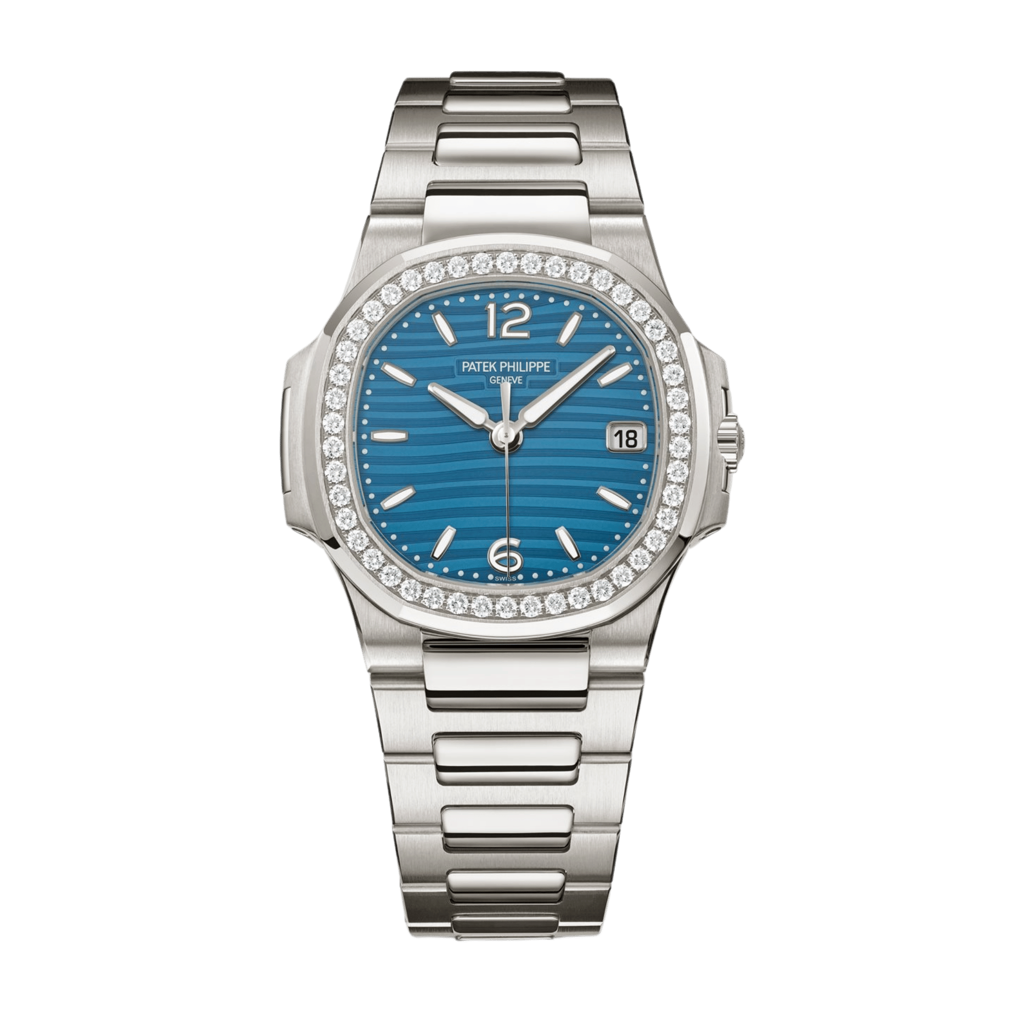Nautilus White Gold Diamond Azure Blue Dial 32mm Product Image