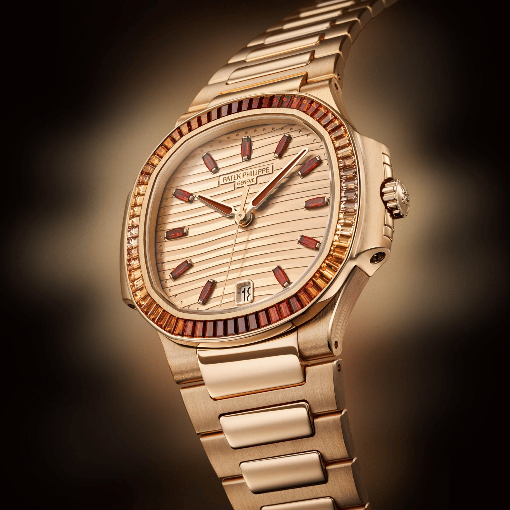 Nautilus Rose Gold Spessartite Rose Dial 35mm Product Image 1