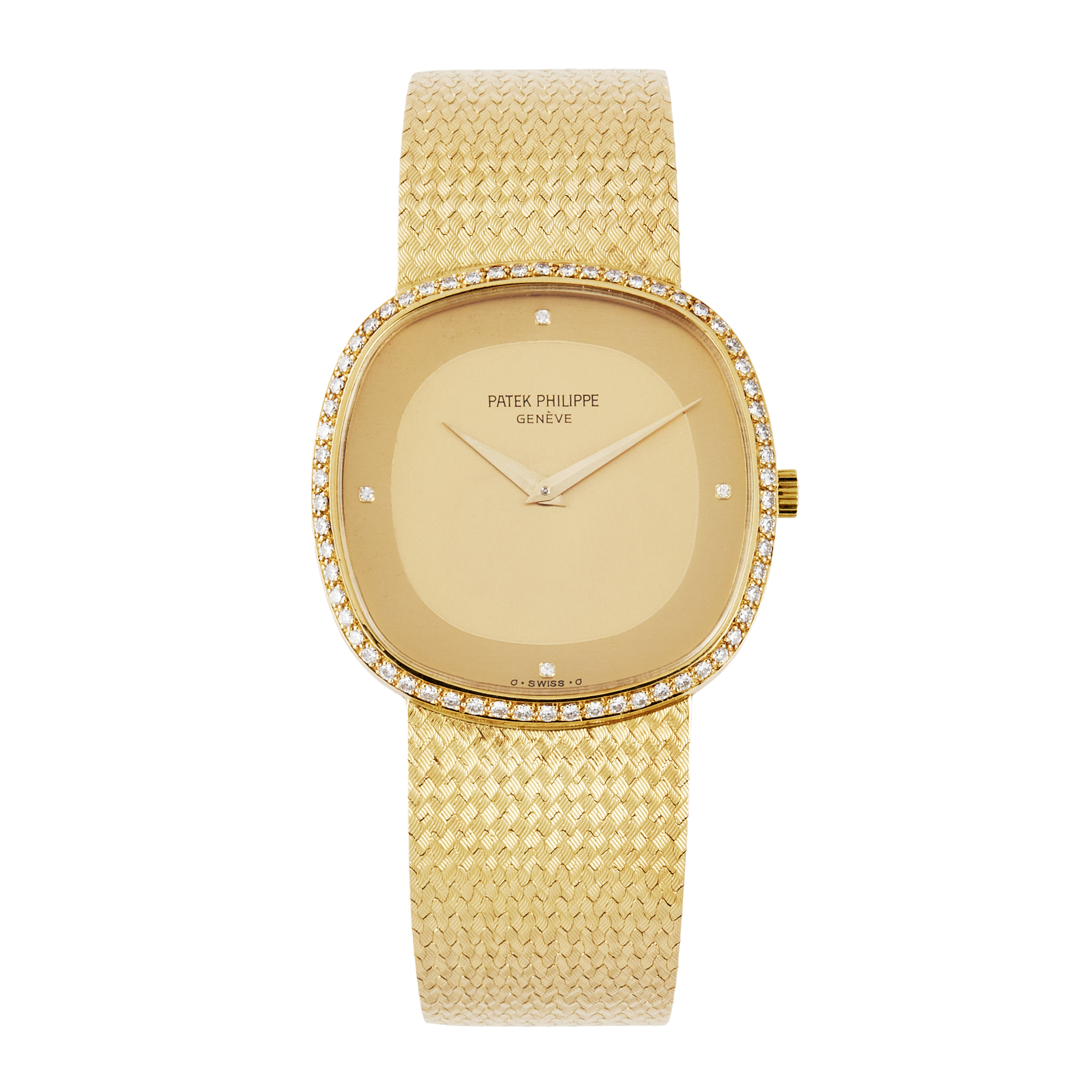 Vintage Ellipse Yellow Gold Diamond Champagne Dial 33mm Product Image