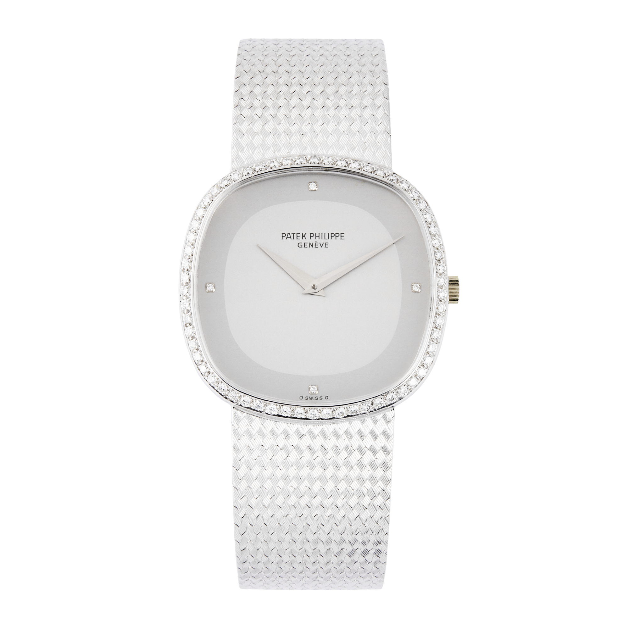 Vintage Ellipse White Gold Diamond Silver Dial 33mm Product Image