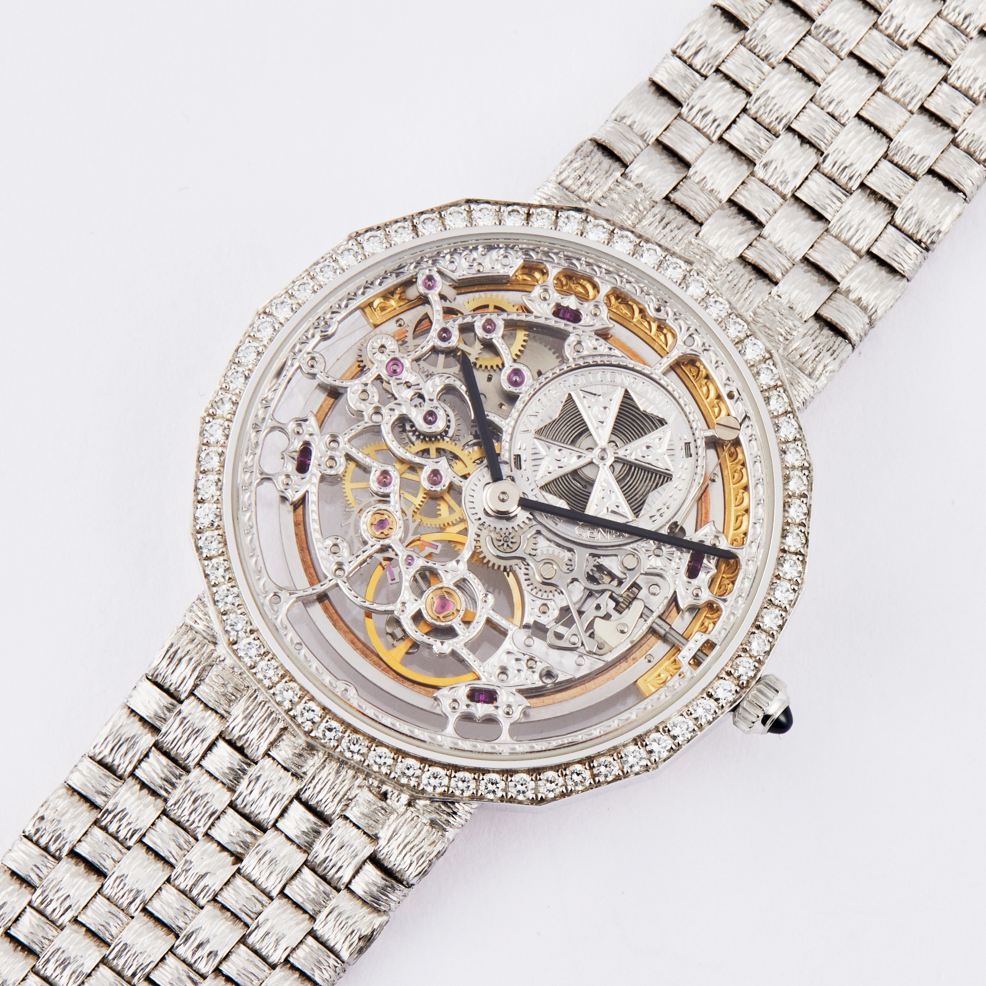 Patrimony Squelette White Gold Diamond Skeleton Dial 34mm Product Image 1
