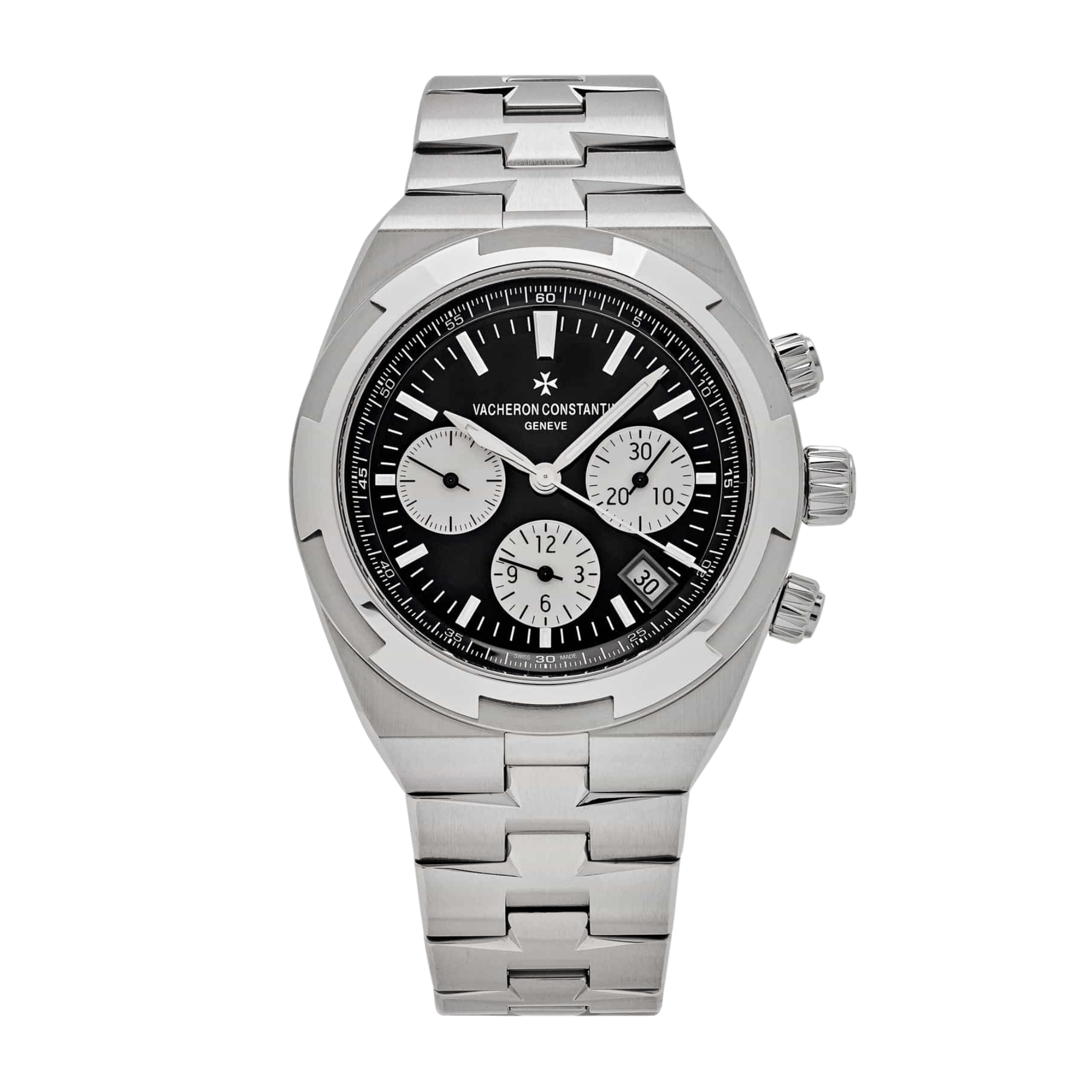 Overseas Chronograph Steel Black dial 42mm Product Image