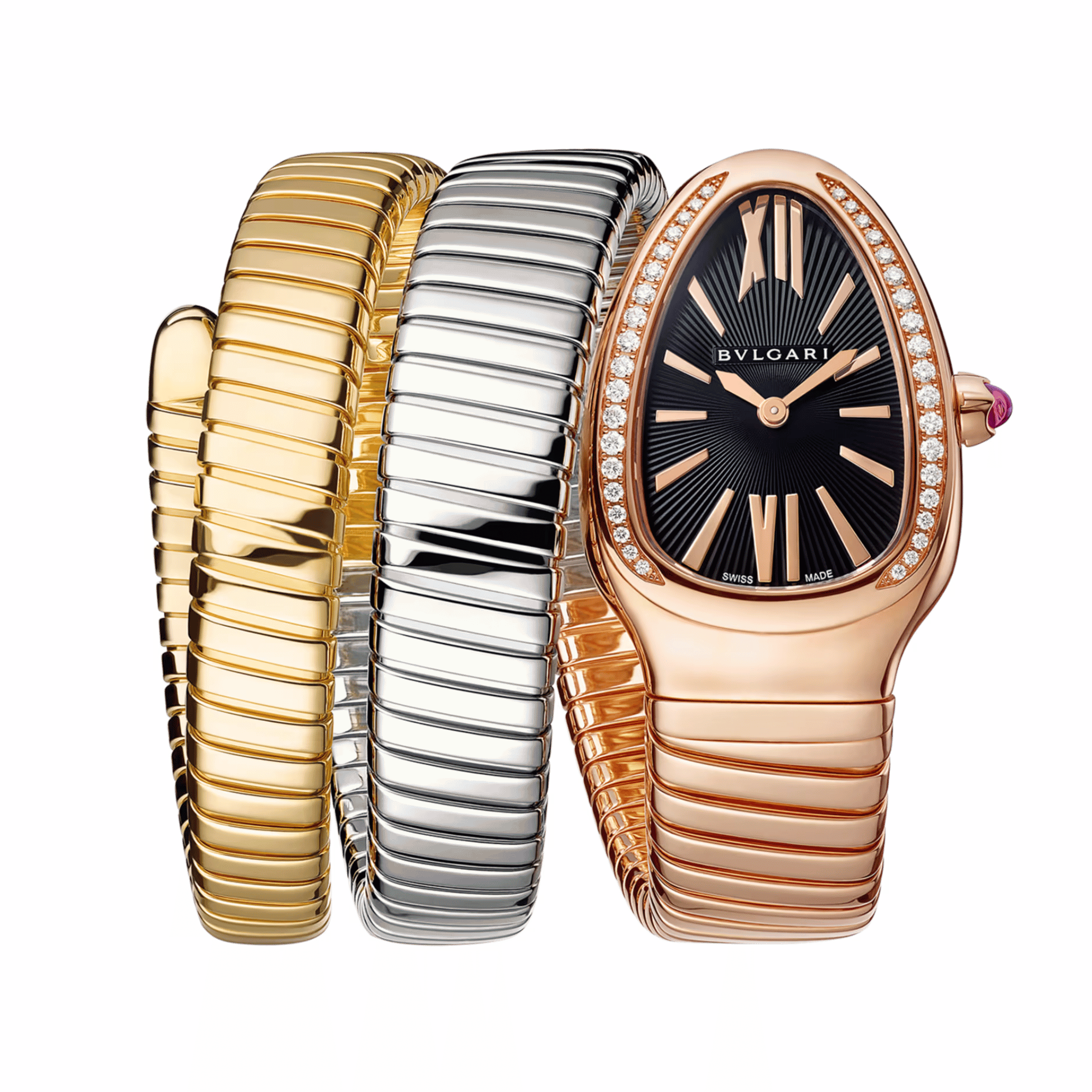 Serpenti Tubogas Three-Tone Double Spiral Black Dial 35mm Product Image