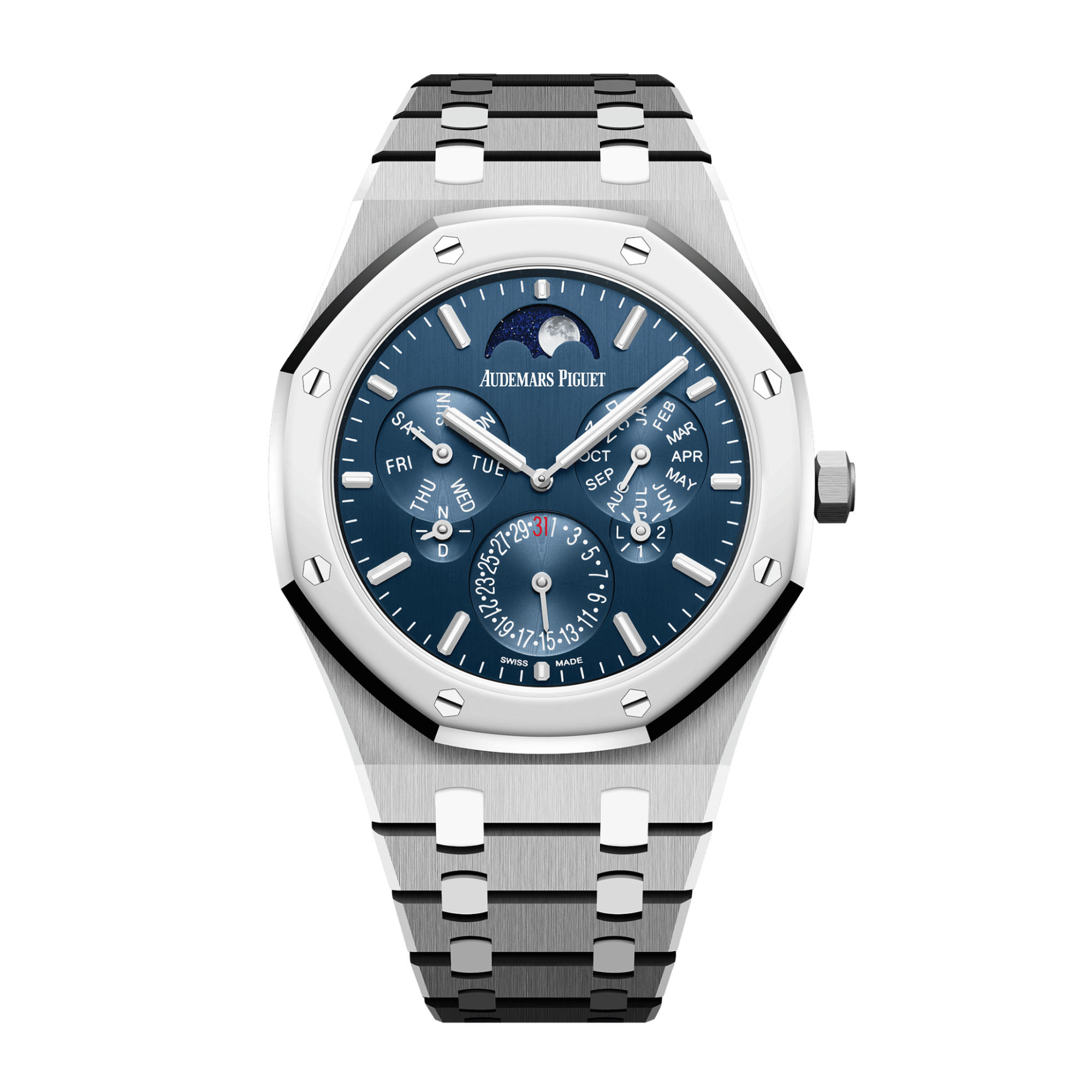 Royal Oak Perpetual Calendar Ultra-Thin Platinum & Titanium Blue Dial 41mm Product Image