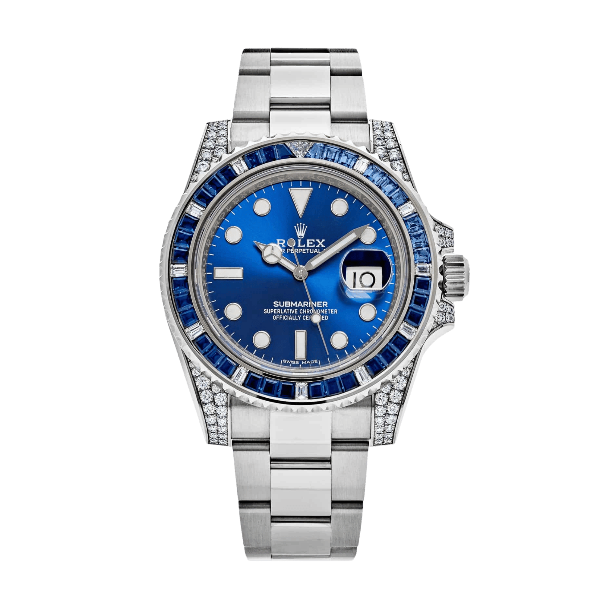 Submariner Date White Gold Diamond Blue Dial 40mm Product Image