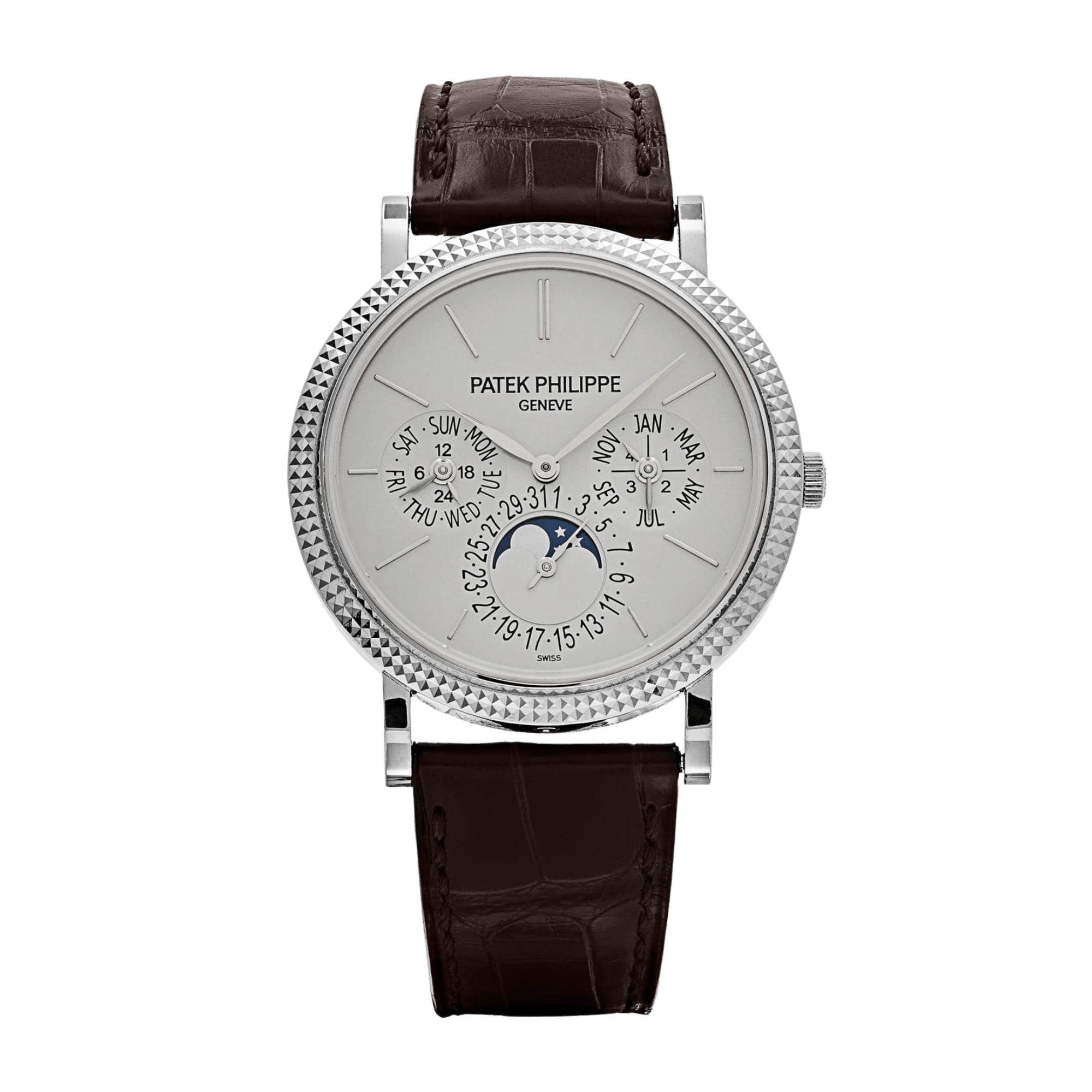 Perpetual Calendar White Gold Silver Dial 38mm Product Image