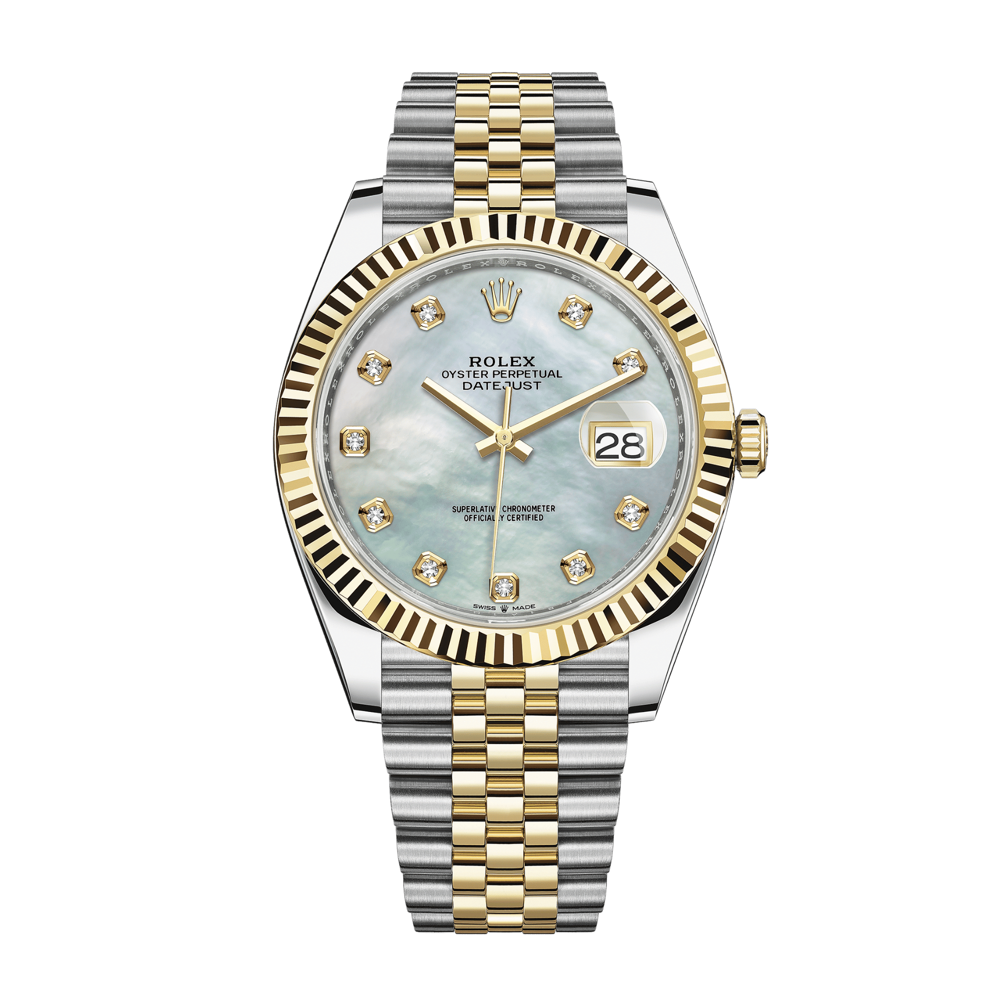 Datejust Yellow Gold & Steel Jubilee Mother of Pearl Dial 41mm Product Image
