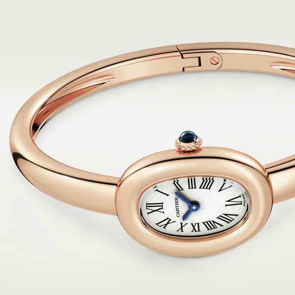 Baignoire de Cartier Size 17 Rose Gold Silver Dial 24mm Product Image 2