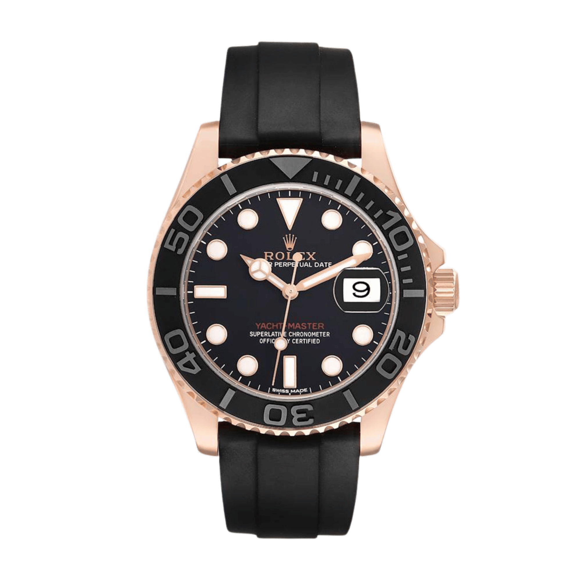 Yacht-Master Rose Gold Oysterflex Black Dial 40mm Product Image