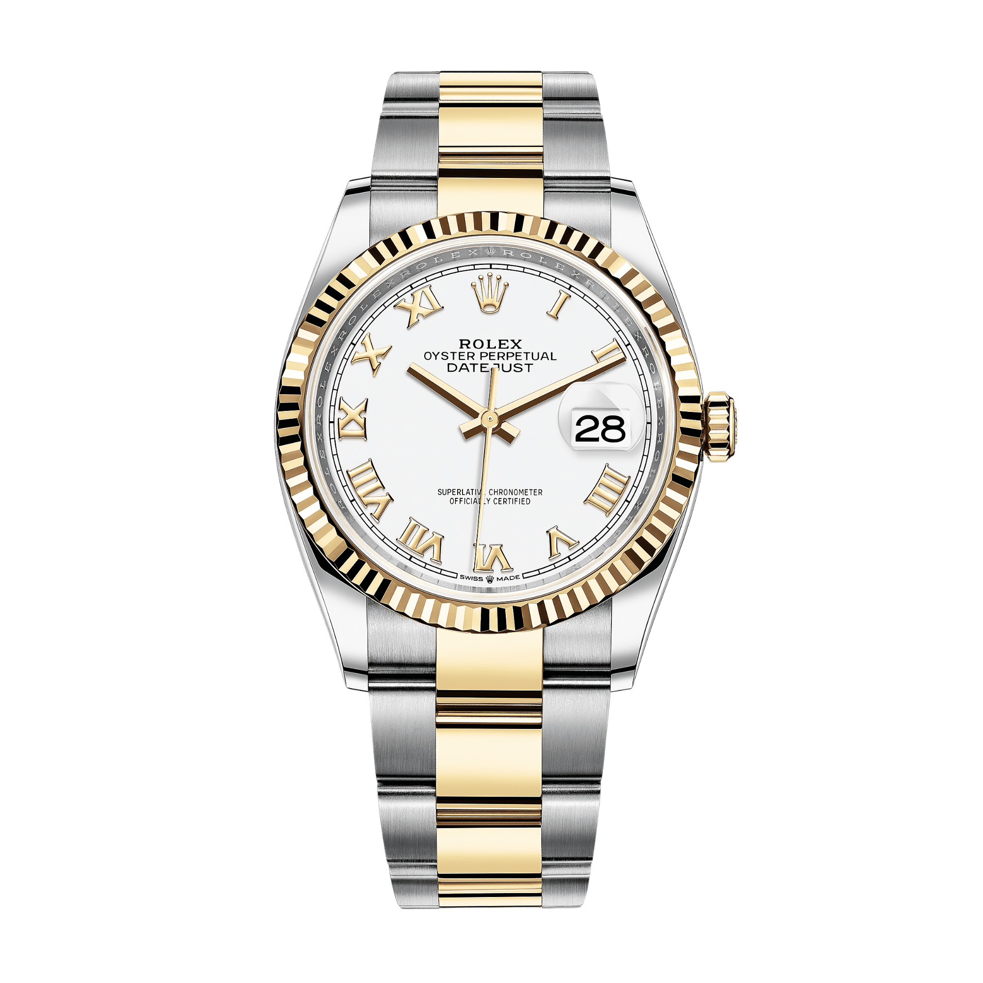 Rolex Datejust Yellow Gold & Steel White Dial 41mm 126333-0015