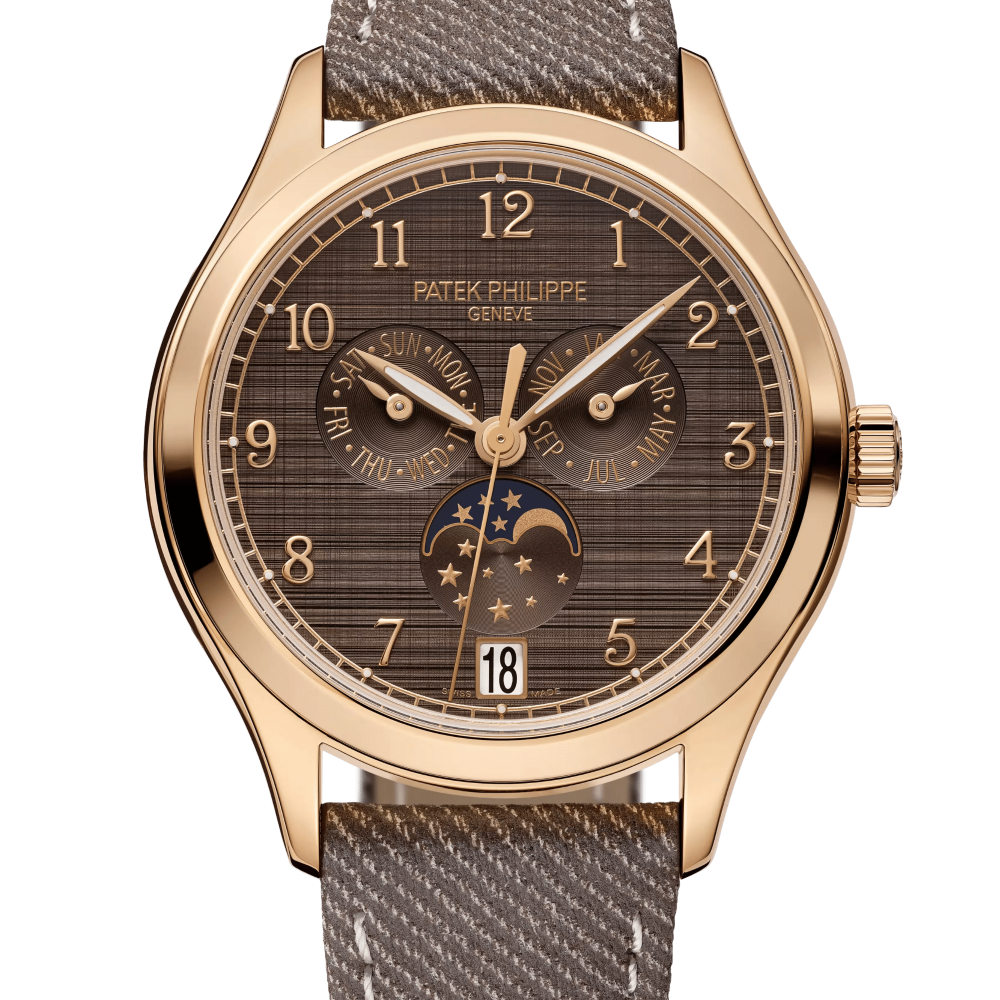 Annual Calendar Rose Gold Brown Dial 38mm Product Image 1