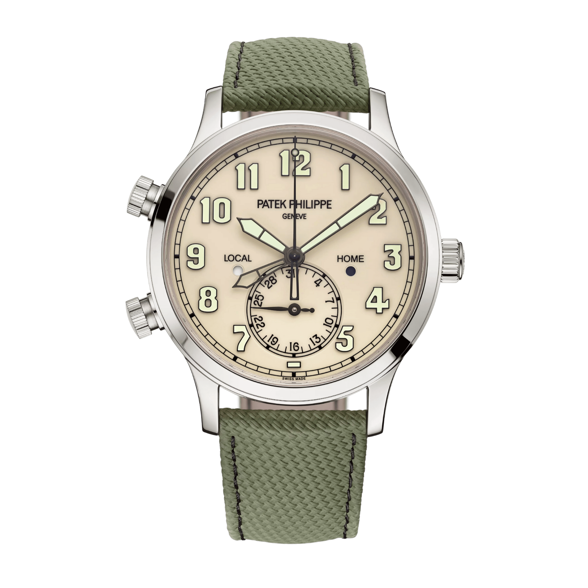 Calatrava Pilot Travel Time White Gold Ivory Dial 42mm Product Image
