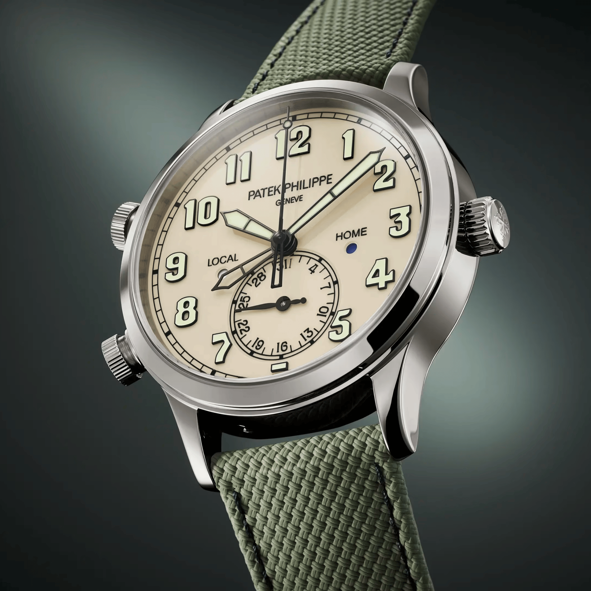 Calatrava Pilot Travel Time White Gold Ivory Dial 42mm Product Image 1
