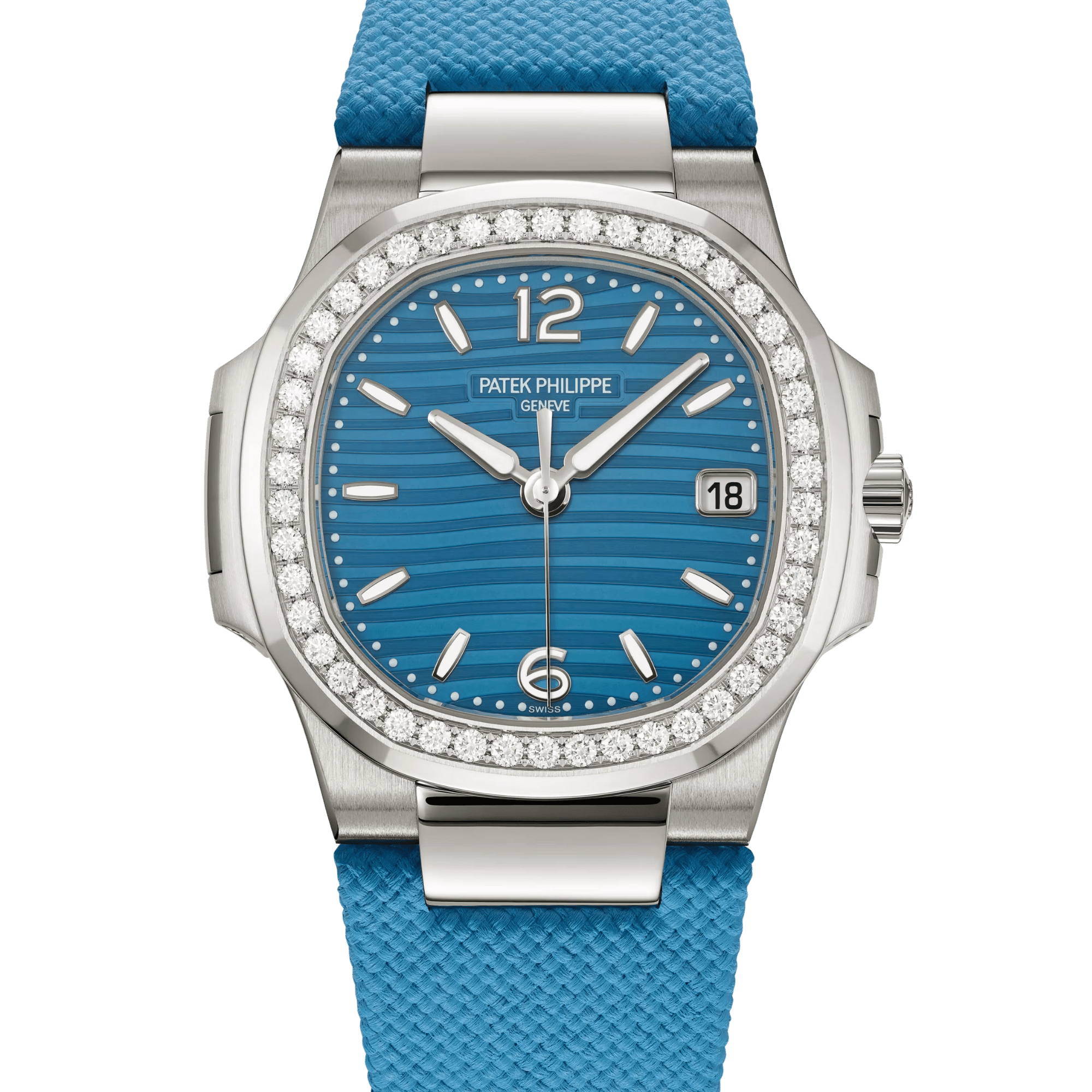 Nautilus White Gold Diamond Azure Blue Dial 32mm Product Image 3