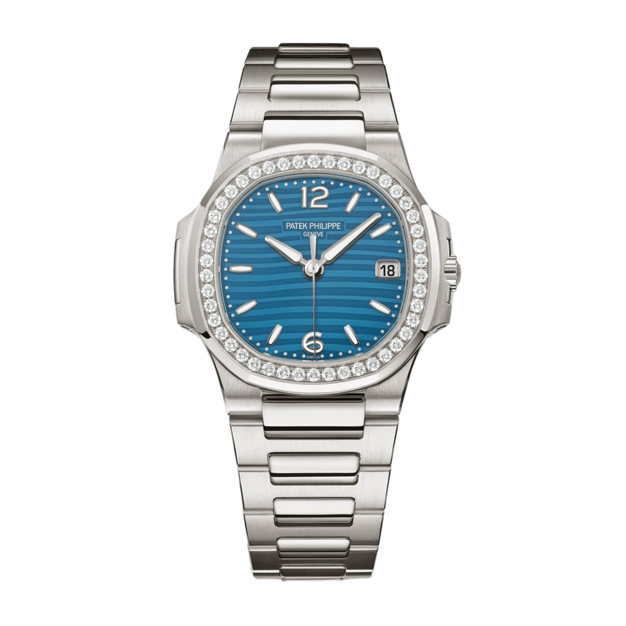 Nautilus White Gold Diamond Azure Blue Dial 32mm Product Image