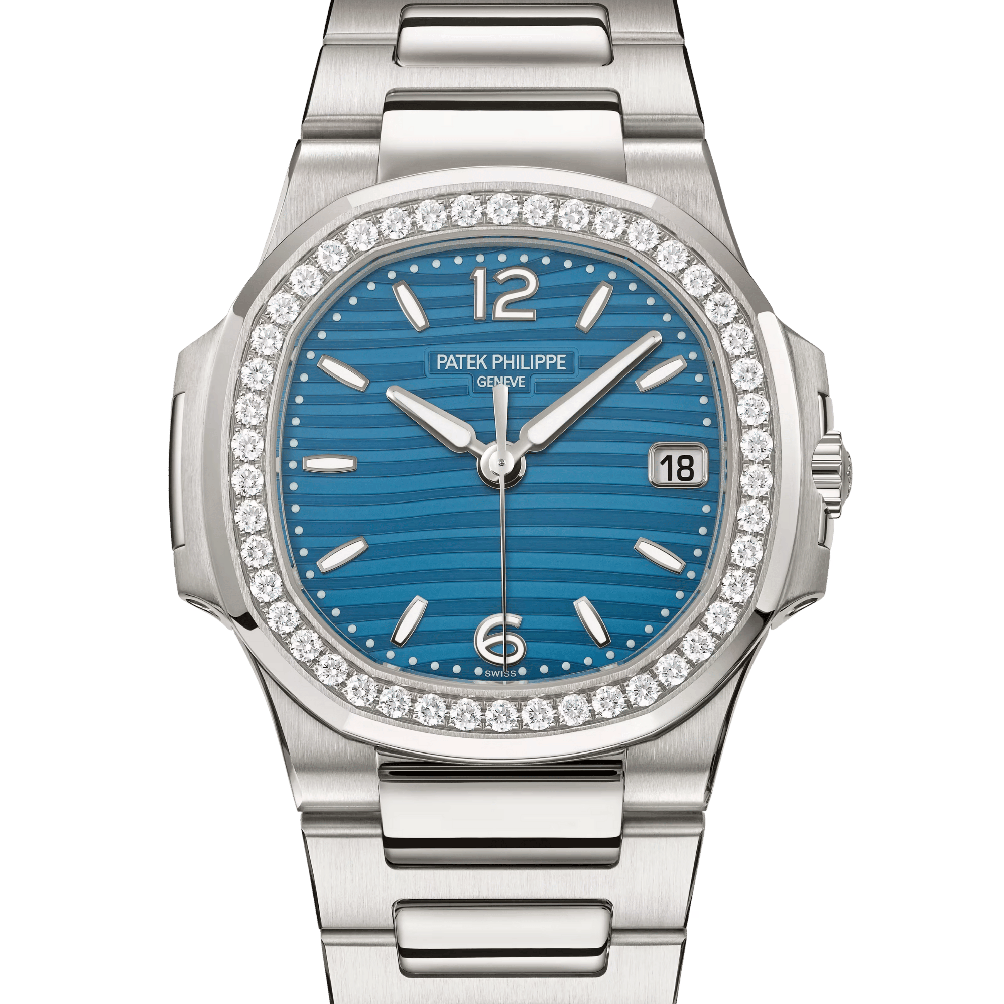 Nautilus White Gold Diamond Azure Blue Dial 32mm Product Image 3