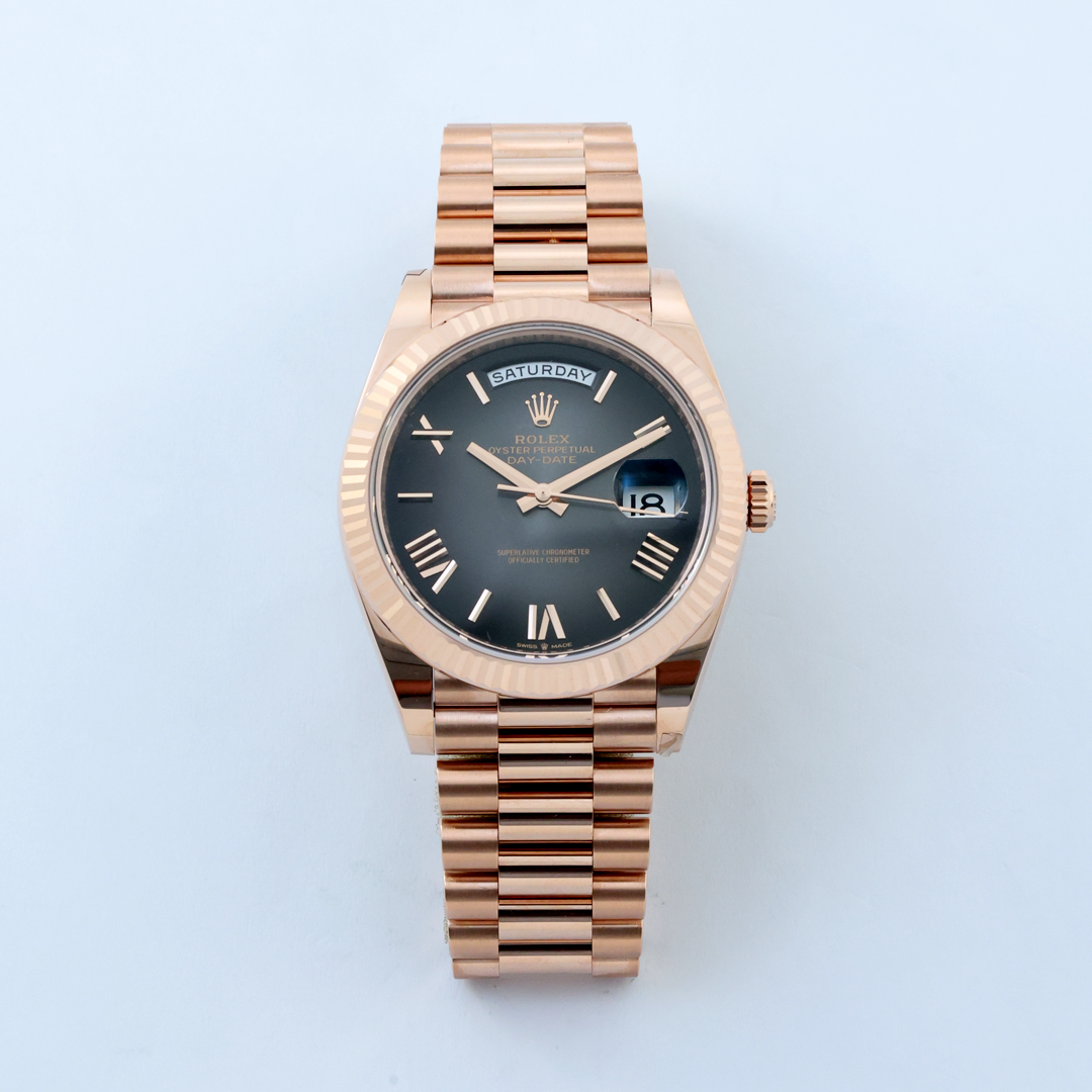 Day-Date Rose Gold Grey Black Dial 40mm Product Image 1