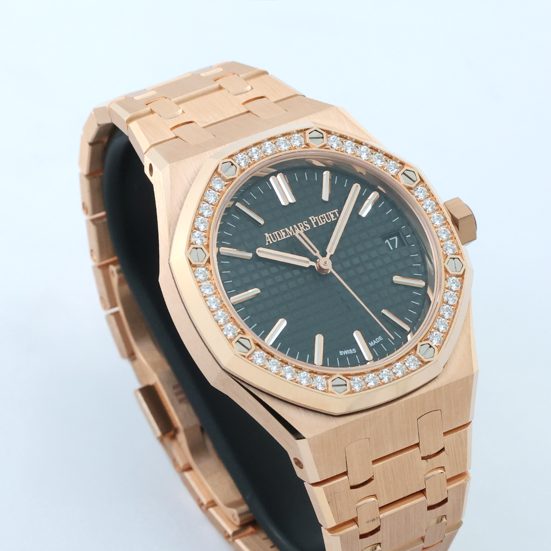 Royal Oak Rose Gold Diamond Green Dial 37mm Product Image 2