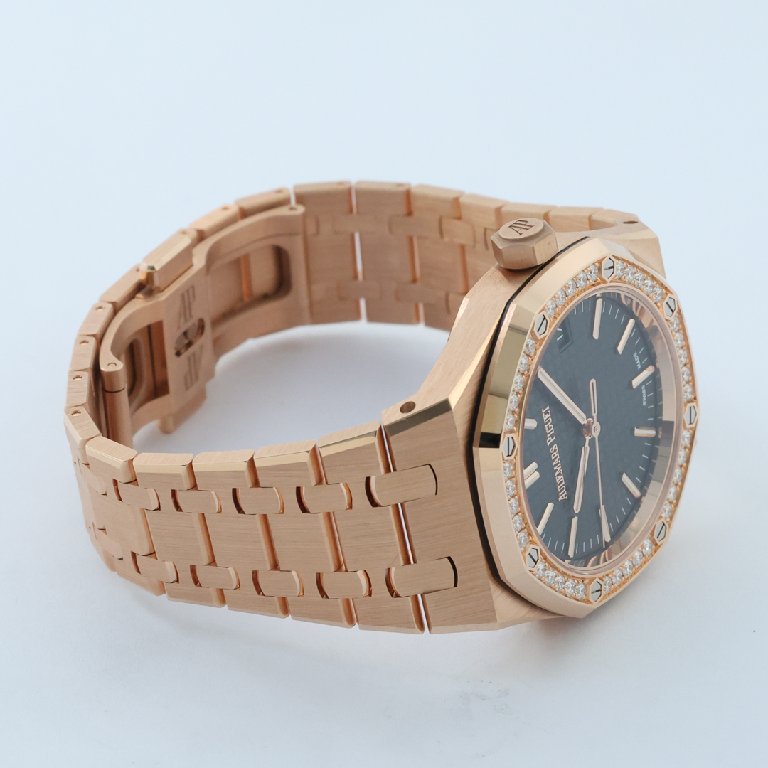 Royal Oak Rose Gold Diamond Green Dial 37mm Product Image 3