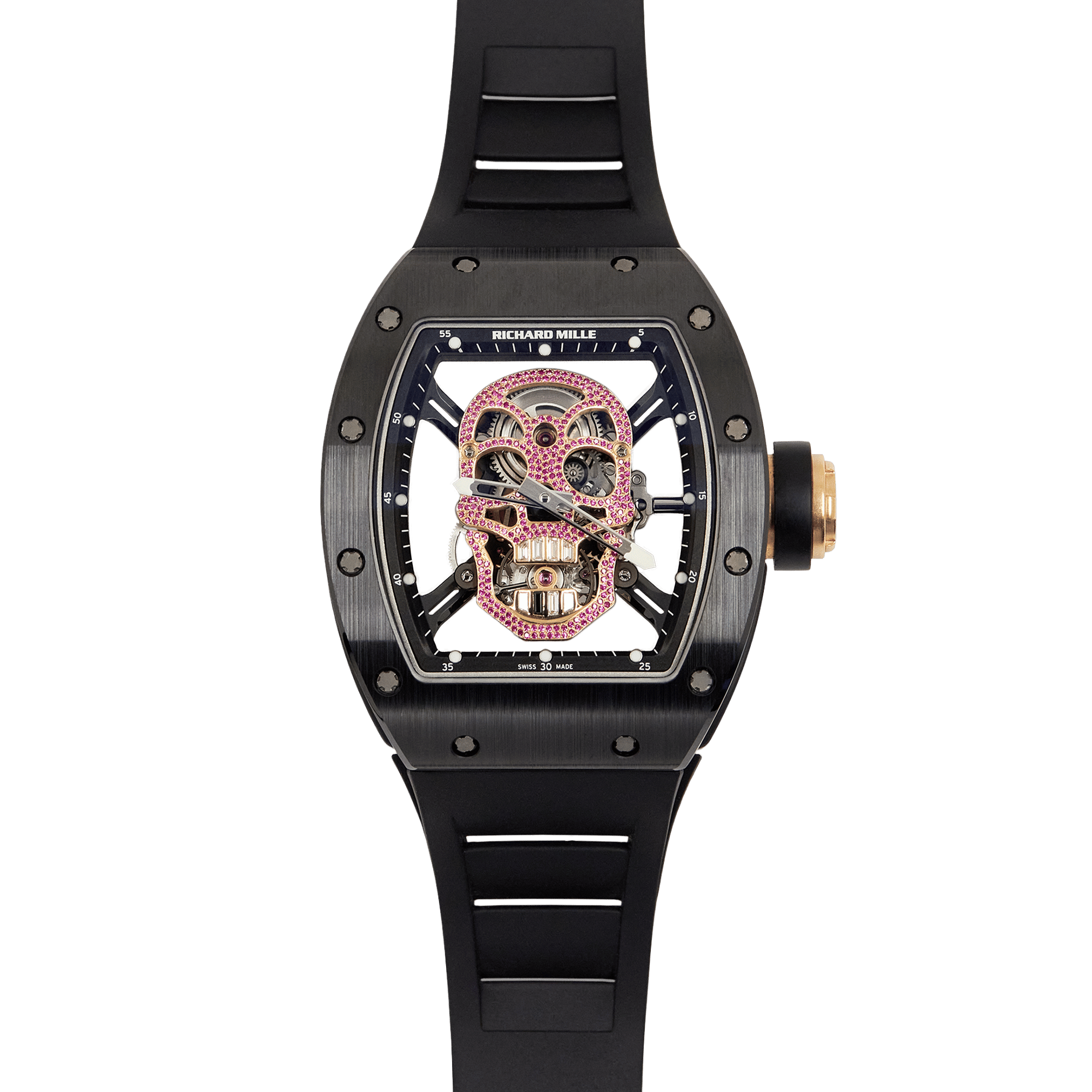 RM52-01 Black Ceramic Ruby Skull Product Image