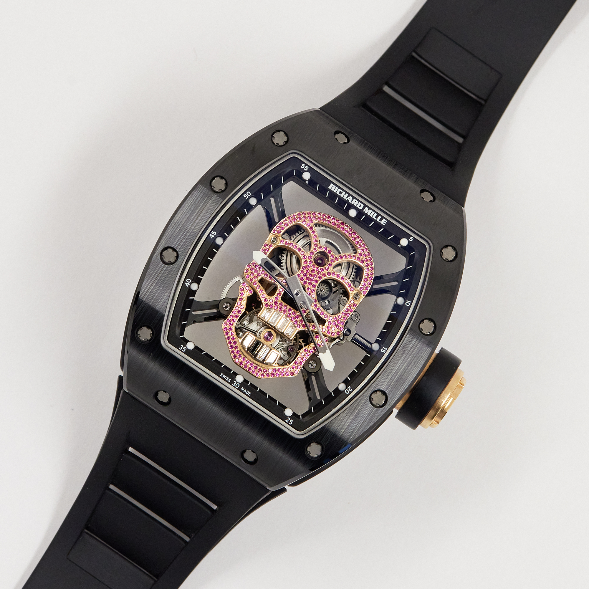 RM52-01 Black Ceramic Ruby Skull Product Image 1