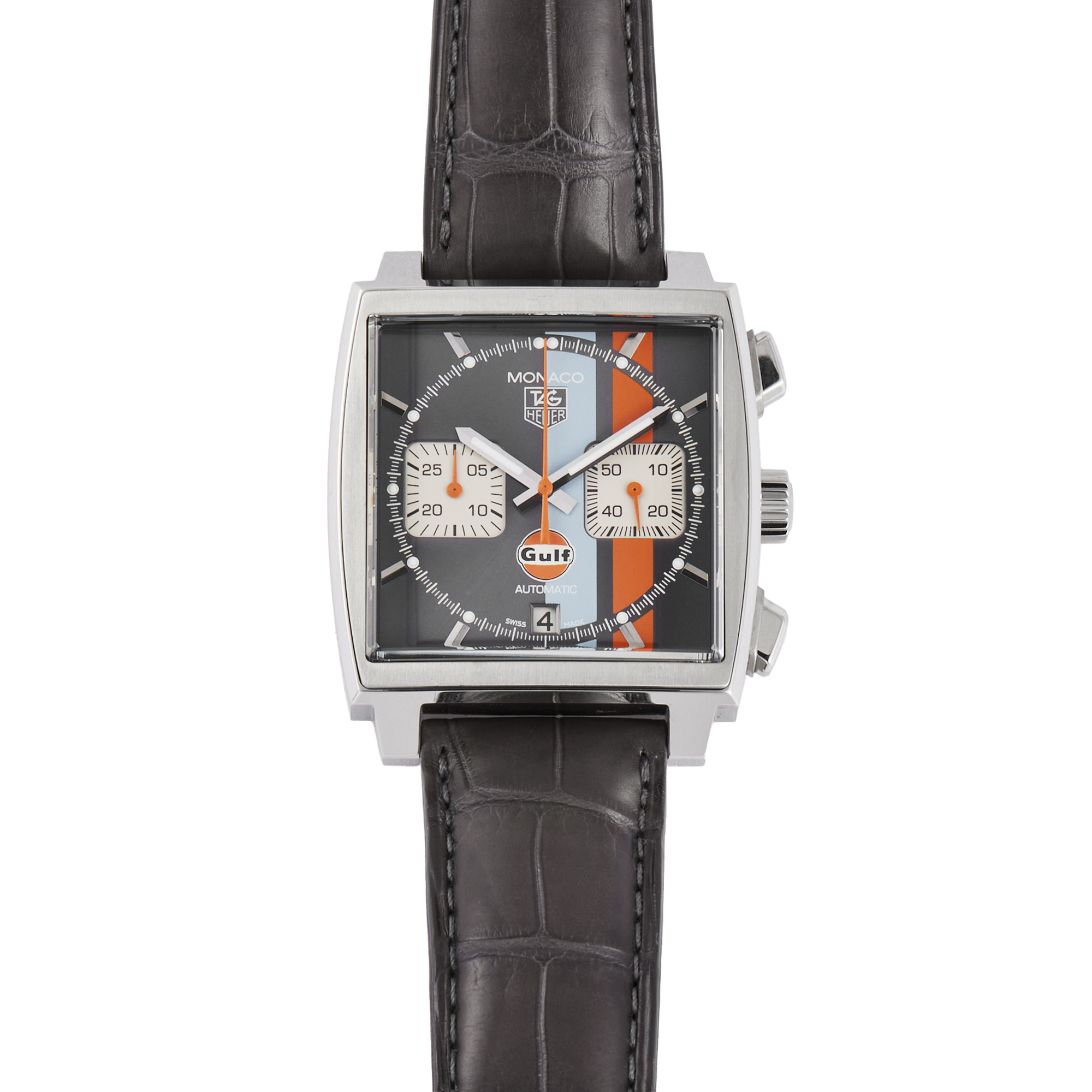 Monaco Gulf Steel Black Dial 39mm Product Image