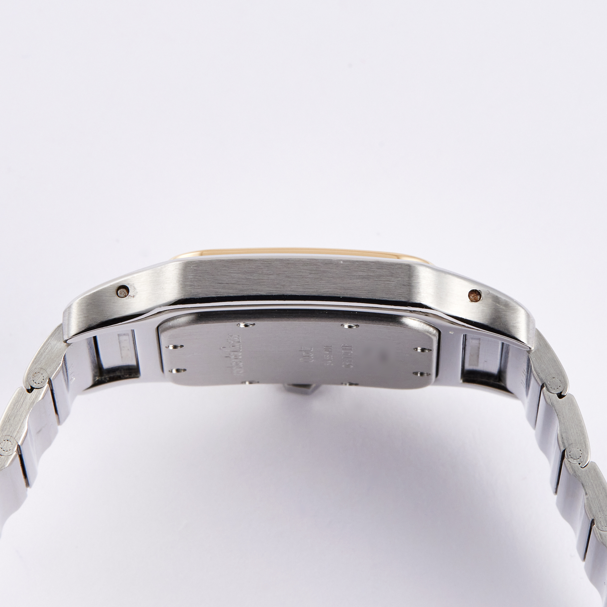 Vintage Santos Galbee Yellow Gold & Steel Silver Dial 28mm Product Image 5