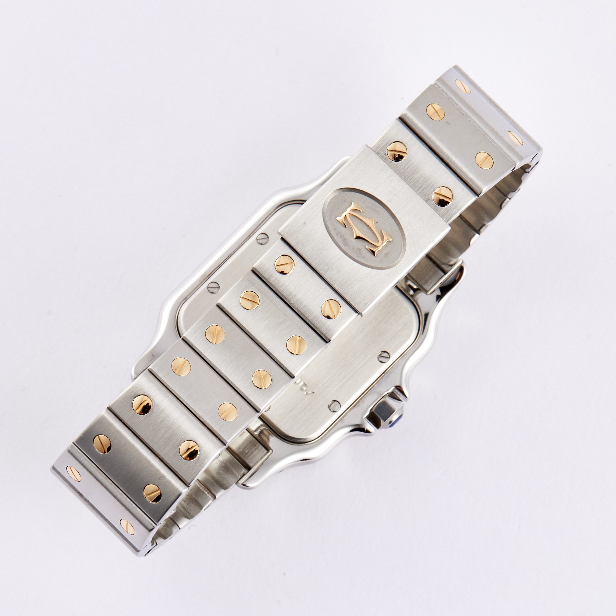Vintage Santos Galbee Yellow Gold & Steel Silver Dial 28mm Product Image 9