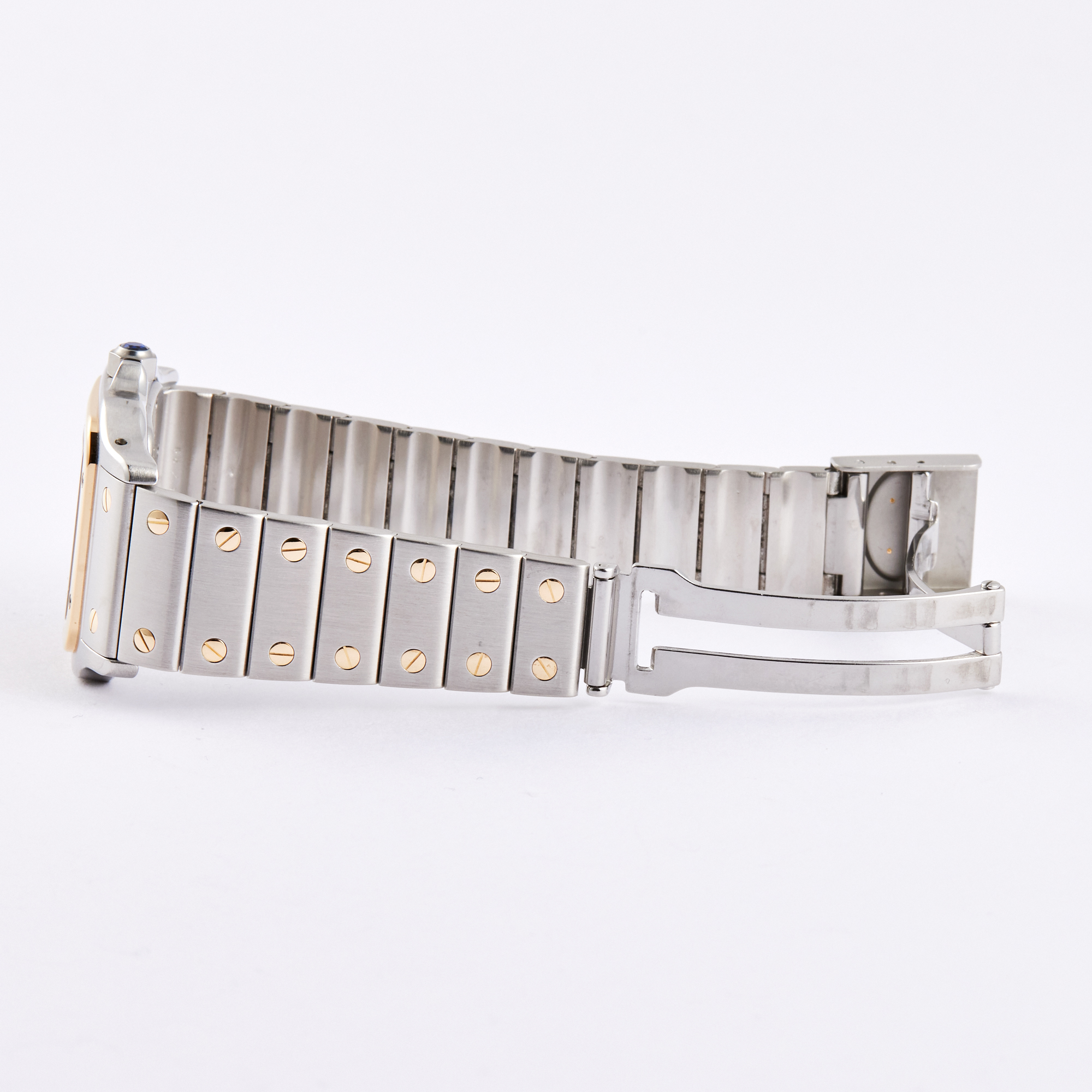 Vintage Santos Galbee Yellow Gold & Steel Silver Dial 28mm Product Image 10