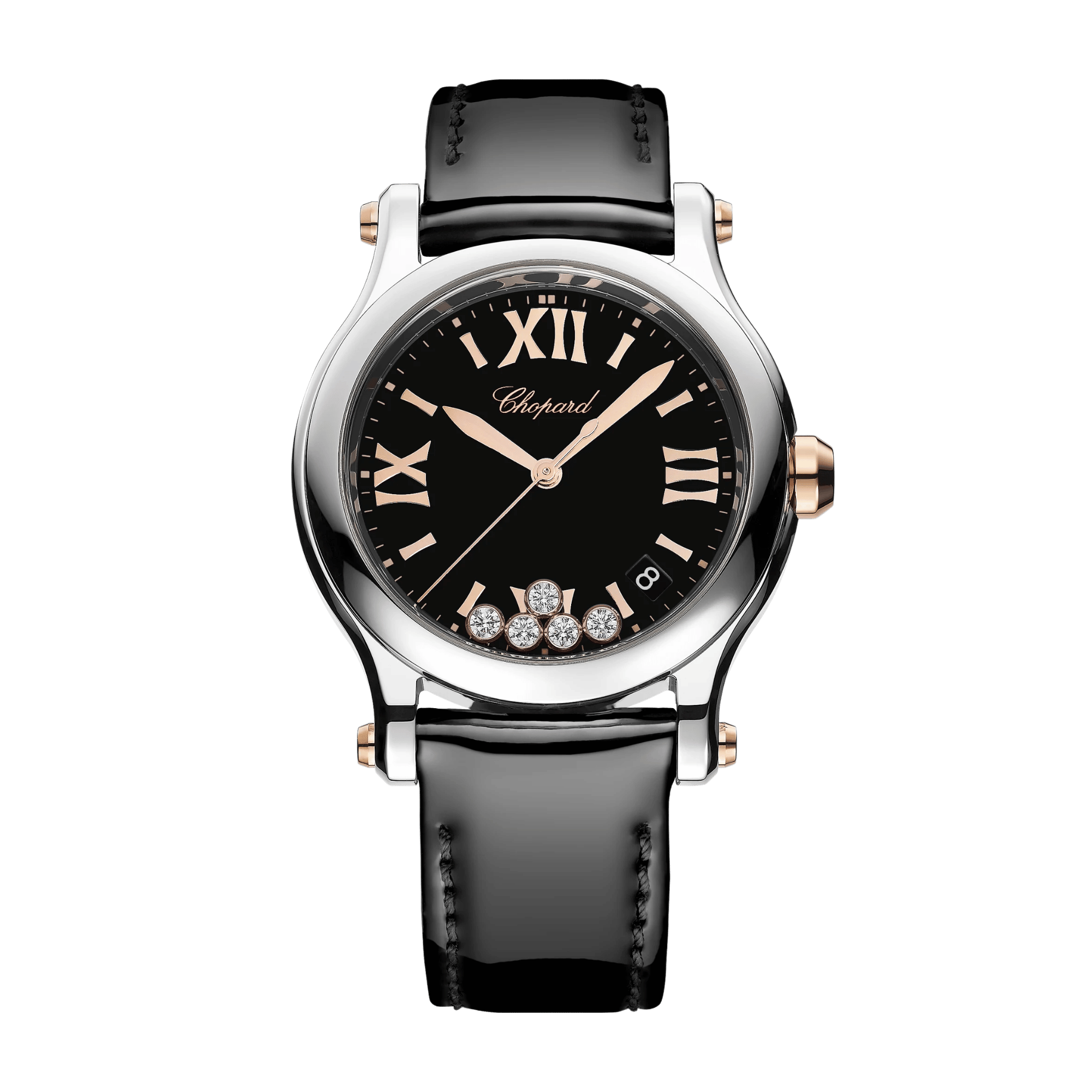 Happy Sport Rose Gold & Steel Black Dial 36mm Product Image