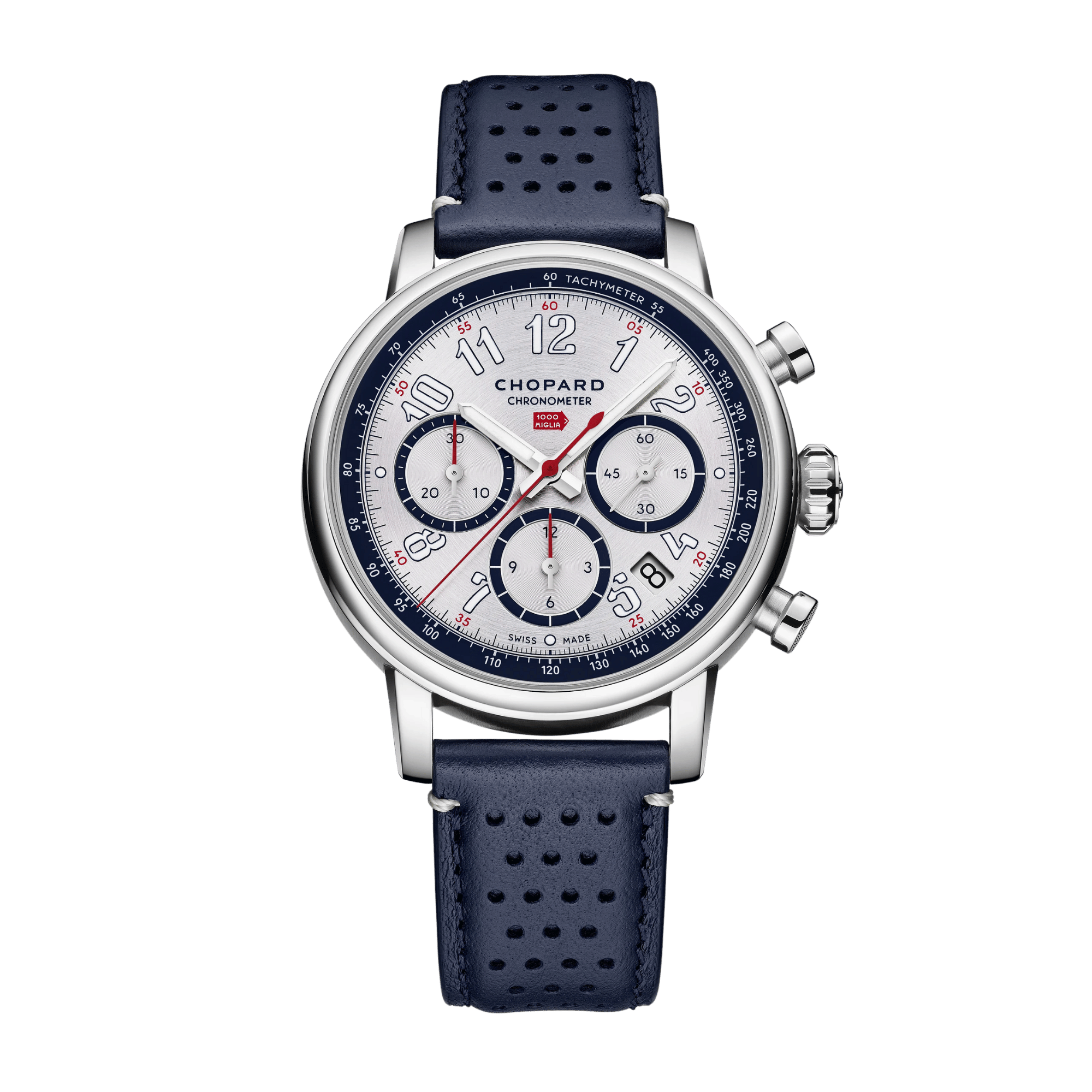Mille Miglia Classic Chronograph "French Edition" Lucent Steel Silver Dial 40mm Product Image
