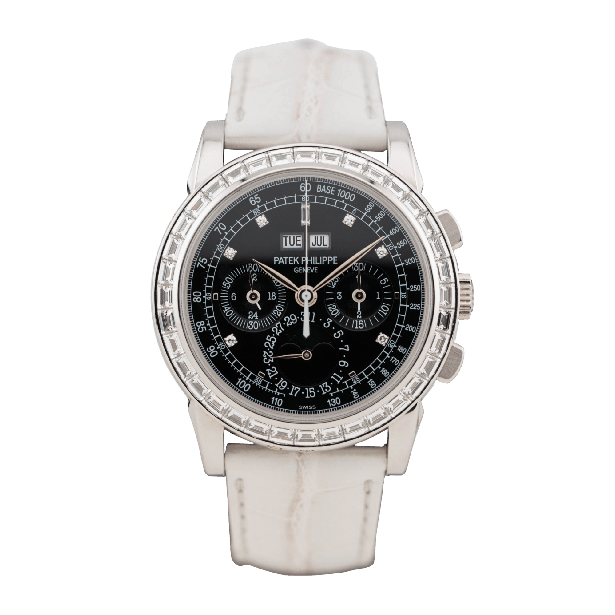 Perpetual Calendar Chronograph Platinum Diamond Black Dial 40mm Product Image