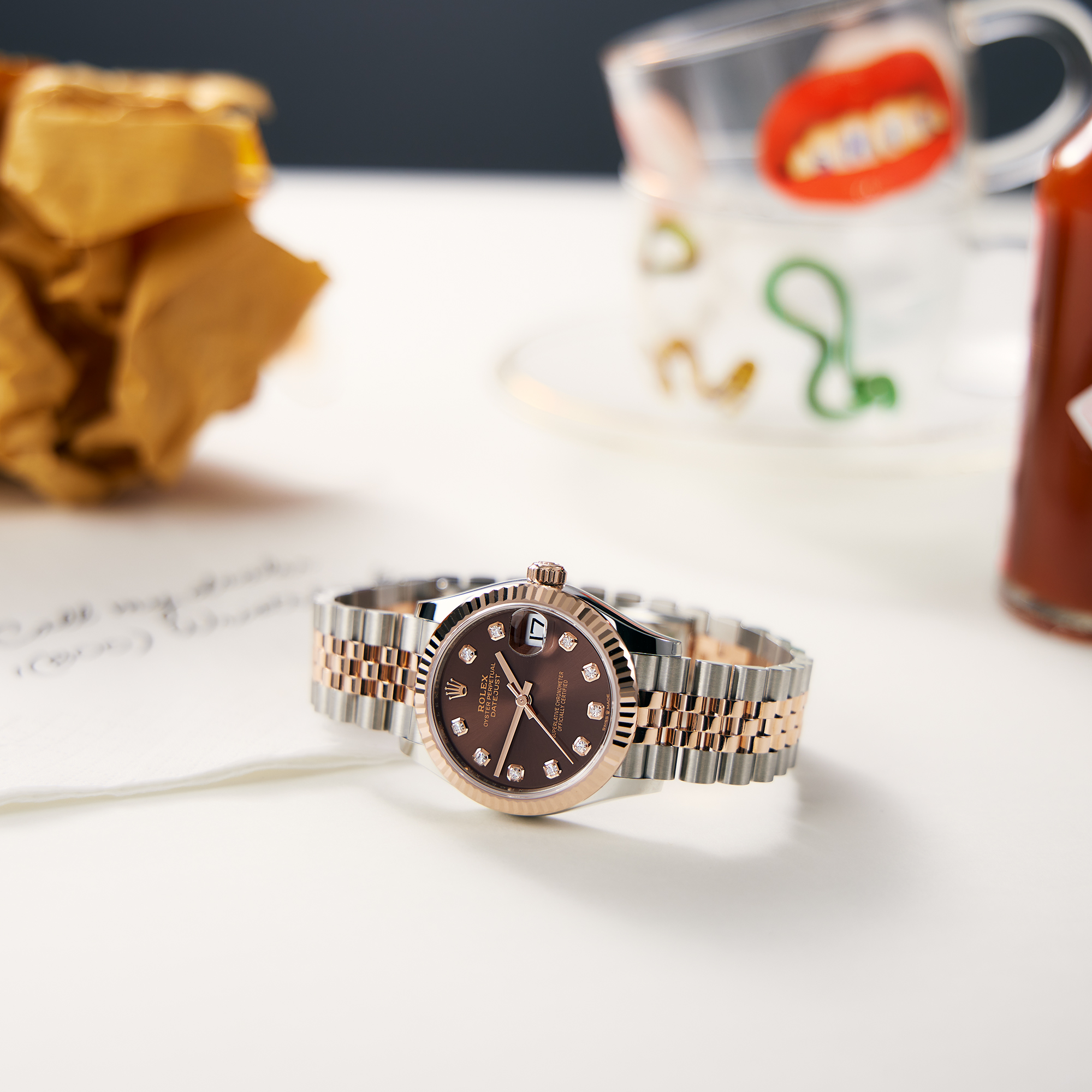 Datejust Rose Gold & Steel Jubilee Brown Dial 31mm Product Image