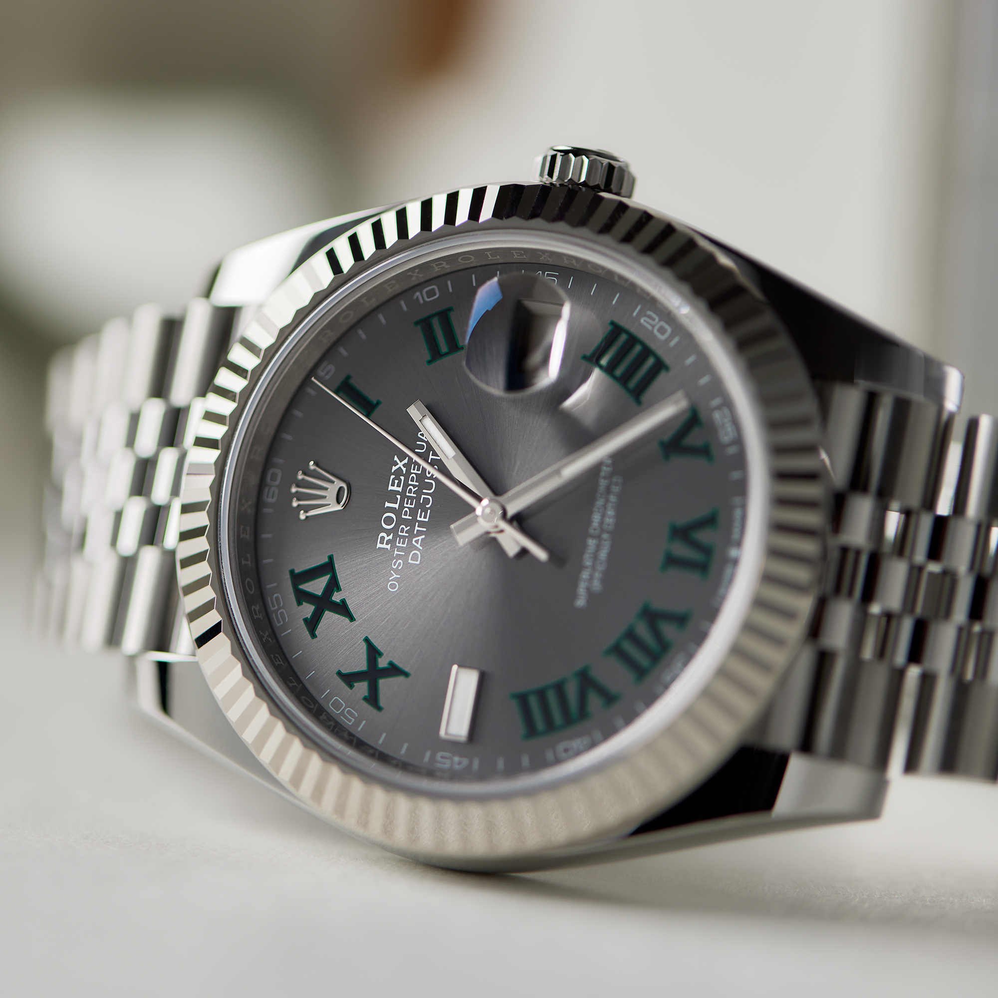 Datejust "Wimbledon" Steel Jubilee Grey Dial 41mm Product Image