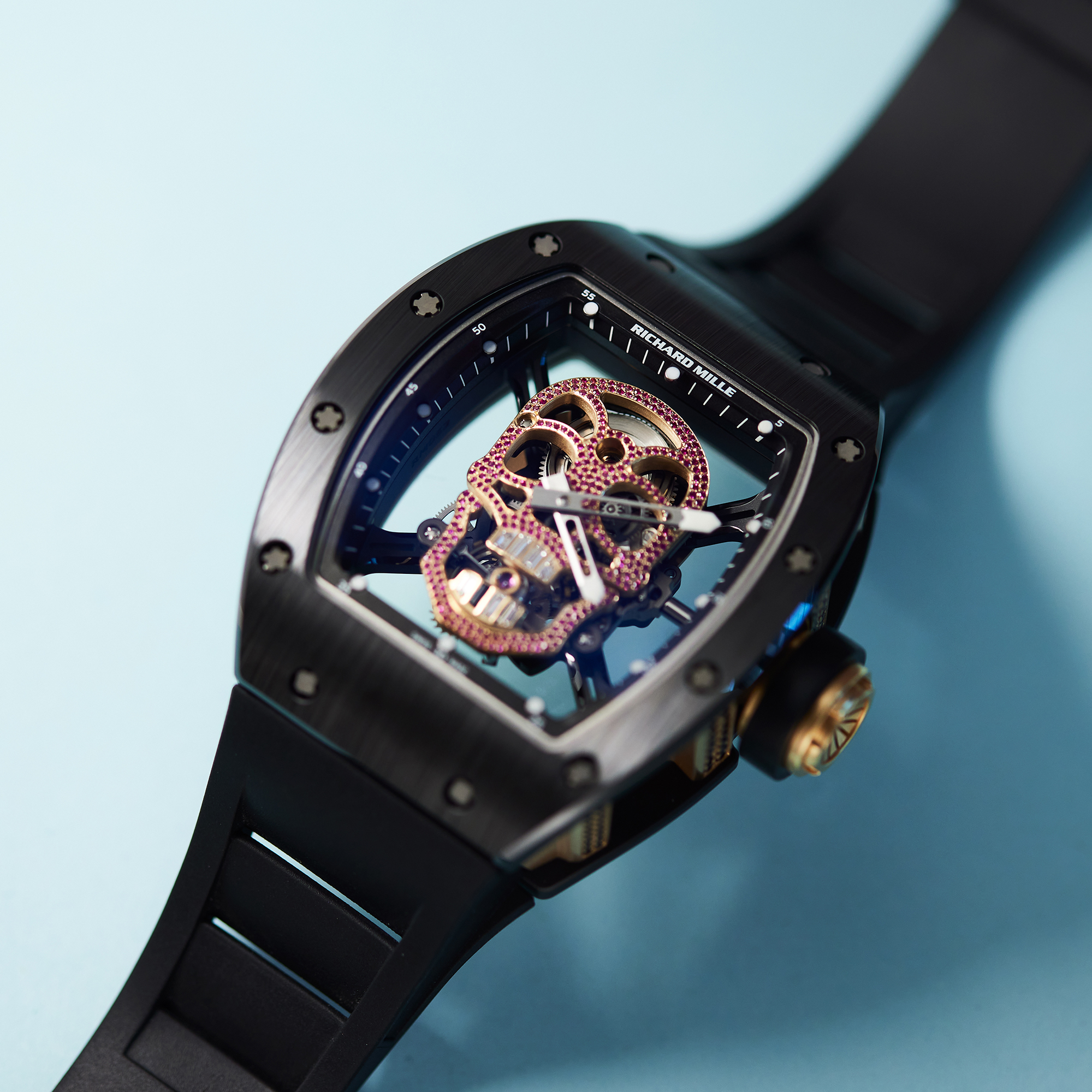 RM52-01 Black Ceramic Ruby Skull Product Image 5