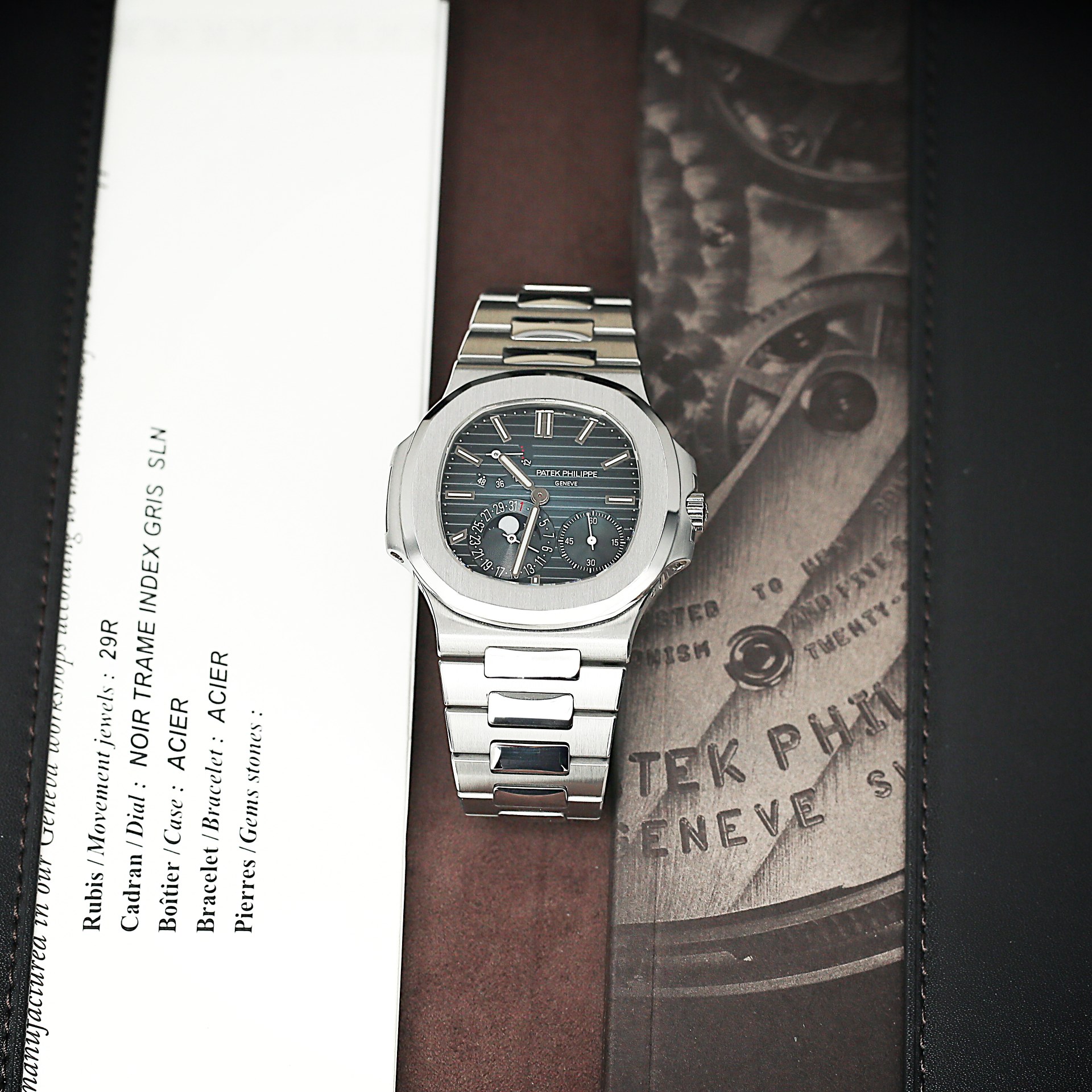 Nautilus Moonphase Steel Blue Dial 40mm Product Image 3