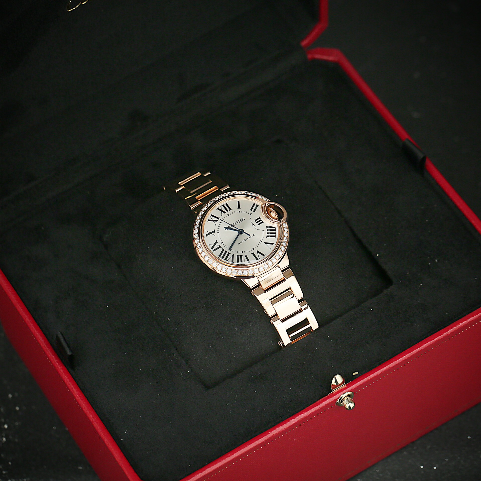 Ballon Bleu de Cartier Rose Gold Diamond Silver Dial 33mm Product Image 2