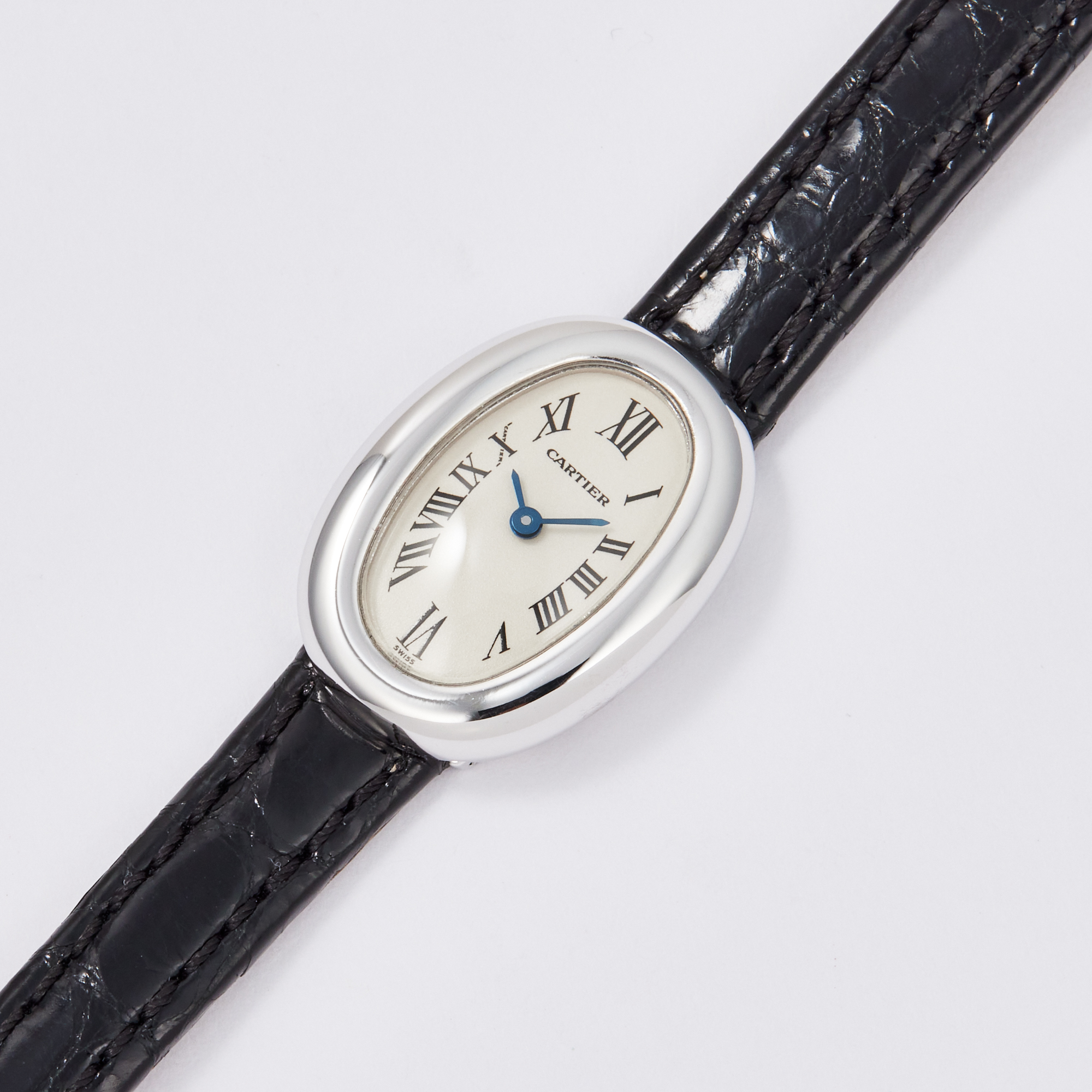 Vintage Baignoire de Cartier White Gold Silver Dial 17mm Product Image 1