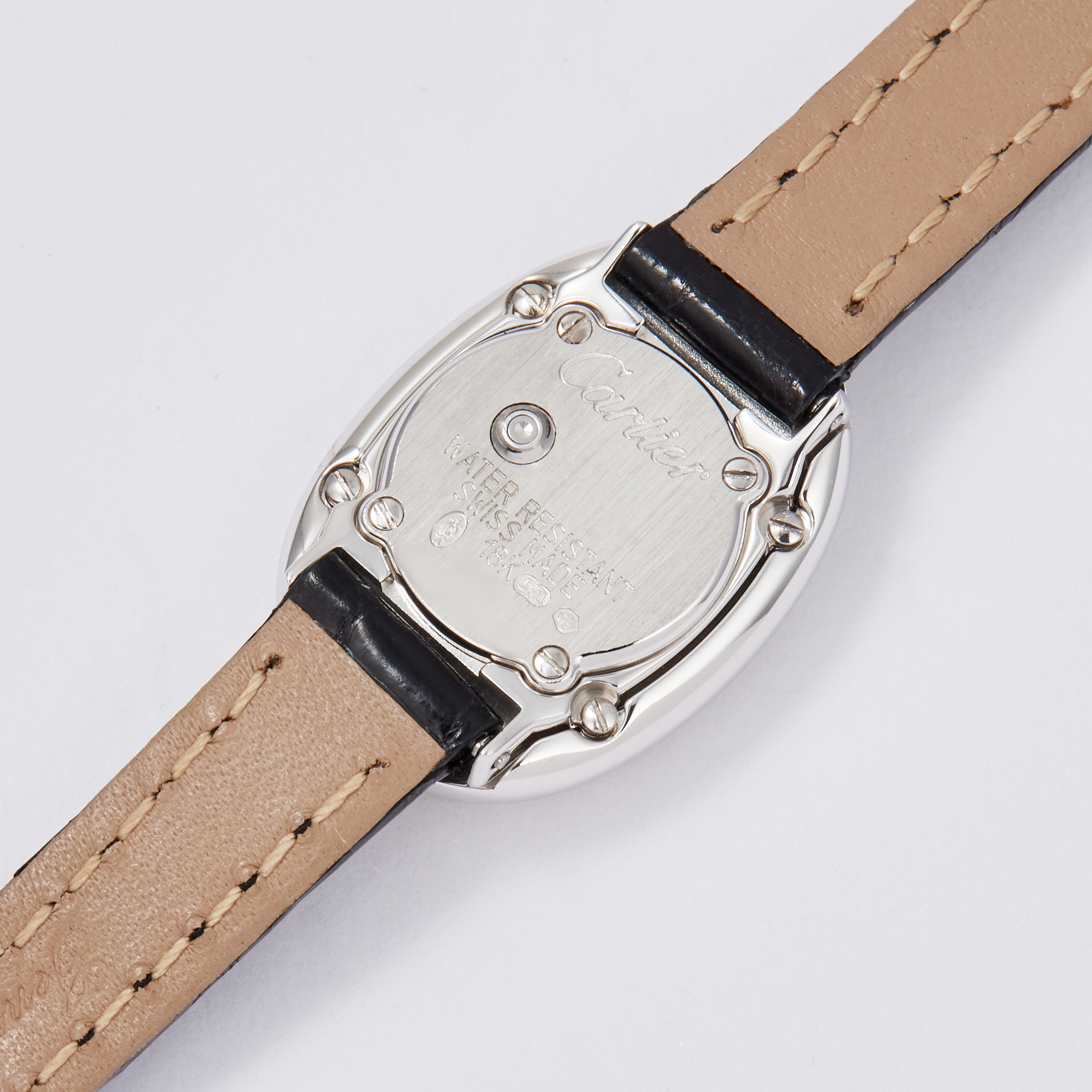 Vintage Baignoire de Cartier White Gold Silver Dial 17mm Product Image 6