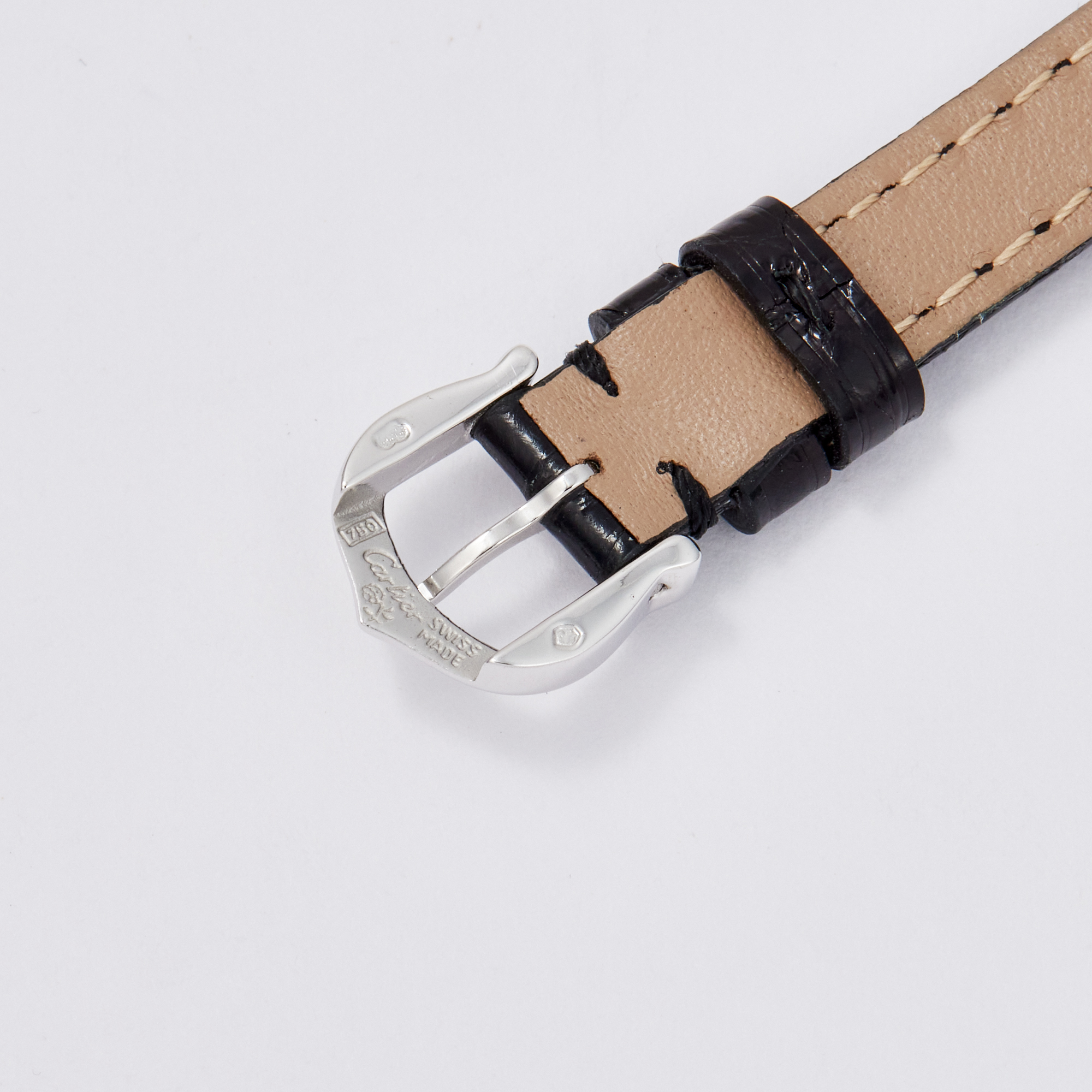 Vintage Baignoire de Cartier White Gold Silver Dial 17mm Product Image 8