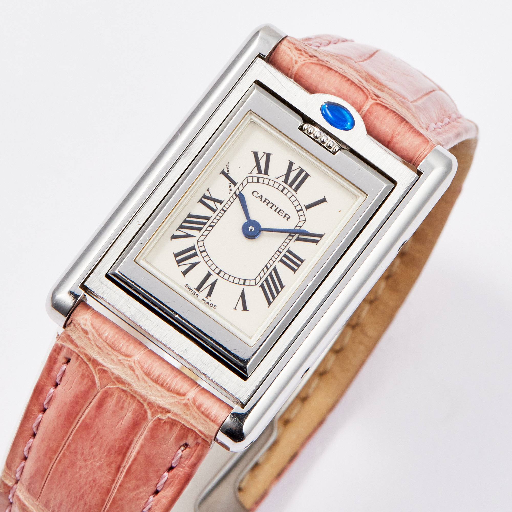 Vintage Tank Basculante Steel White Dial 21mm Product Image 1