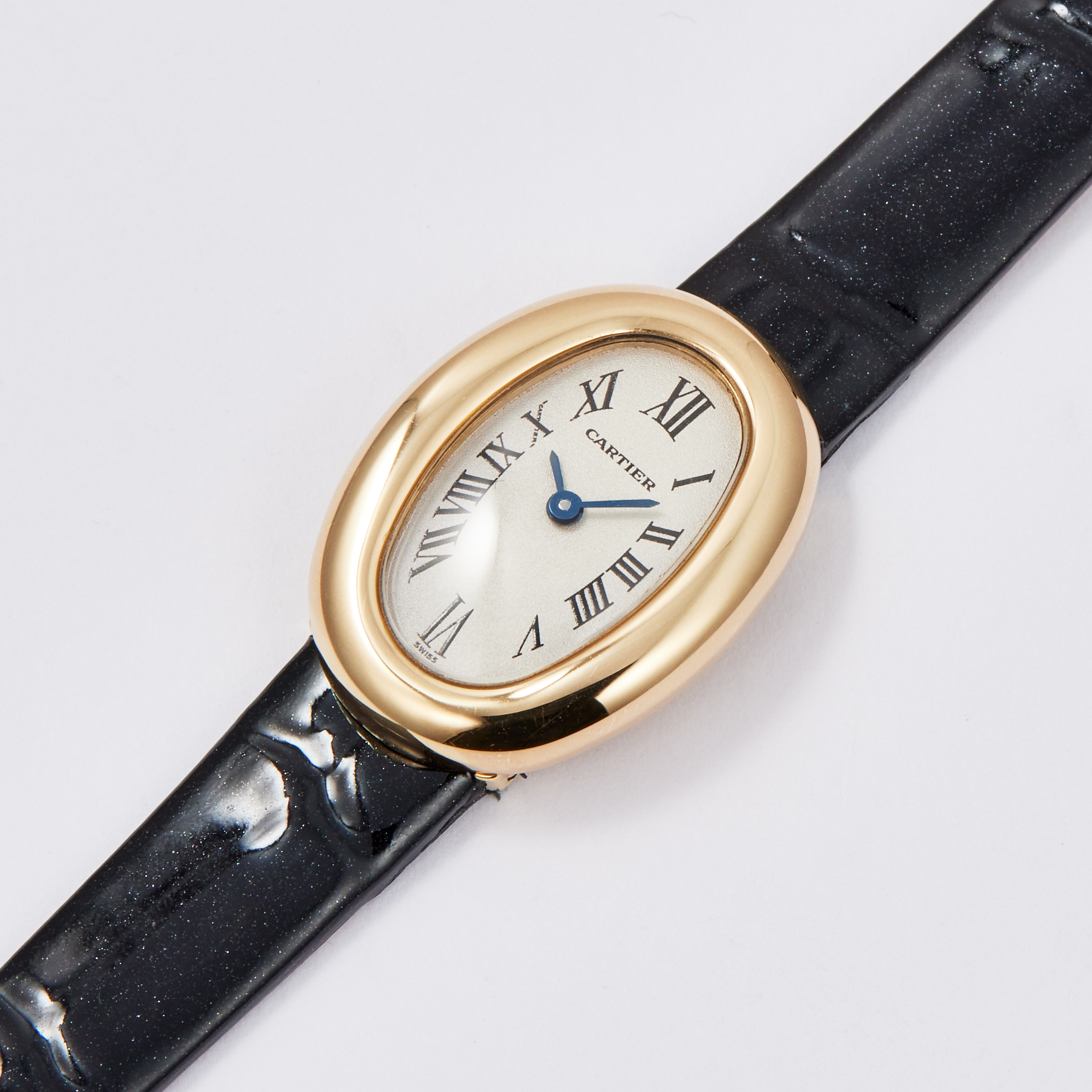 Vintage Baignoire de Cartier Yellow Gold Silver Dial 18mm Product Image 1