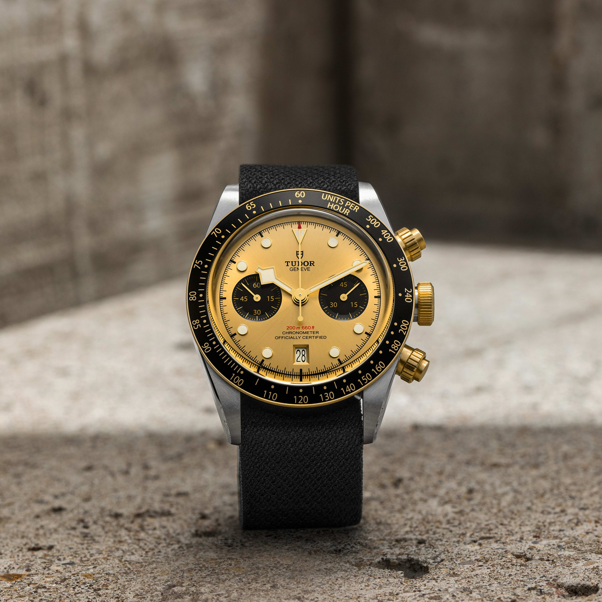 Tudor Black Bay Chronograph Yellow Gold Steel Champagne Dial
