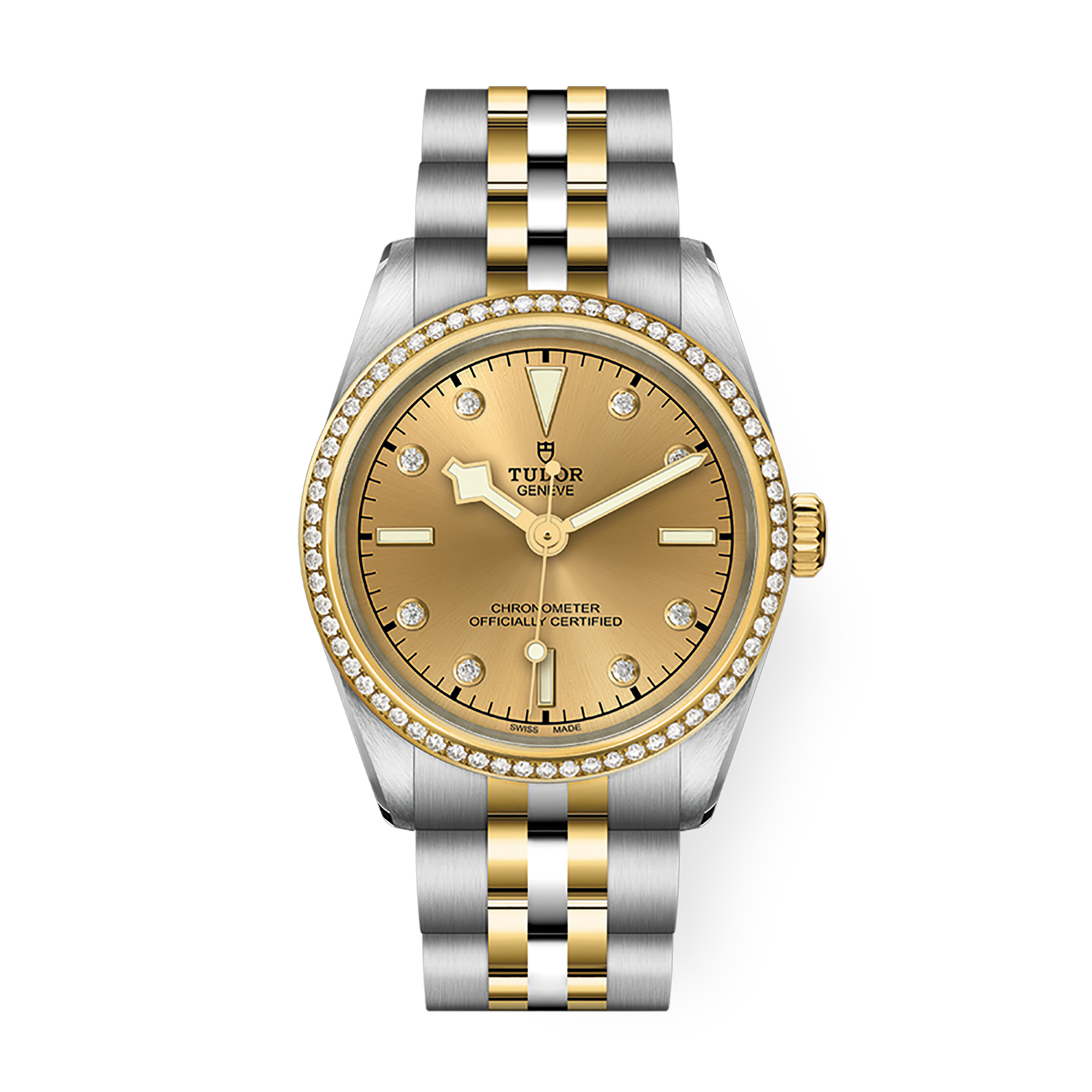 Black Bay Yellow Gold & Steel Diamond Champagne Dial 31mm Product Image 1