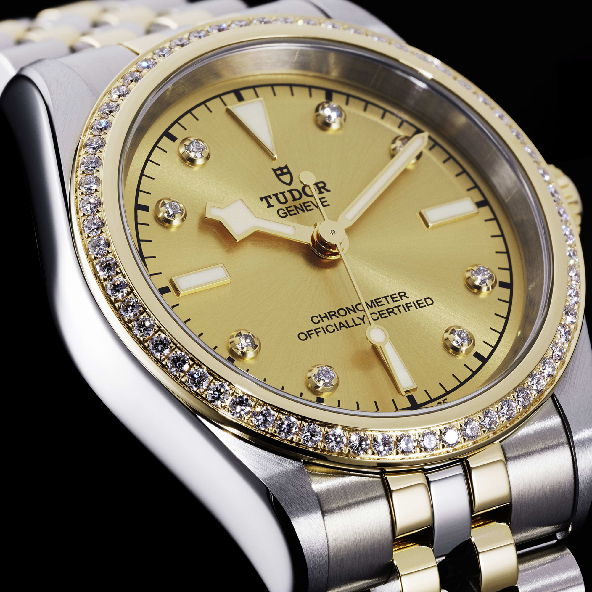 Black Bay Yellow Gold & Steel Diamond Champagne Dial 36mm Product Image 2