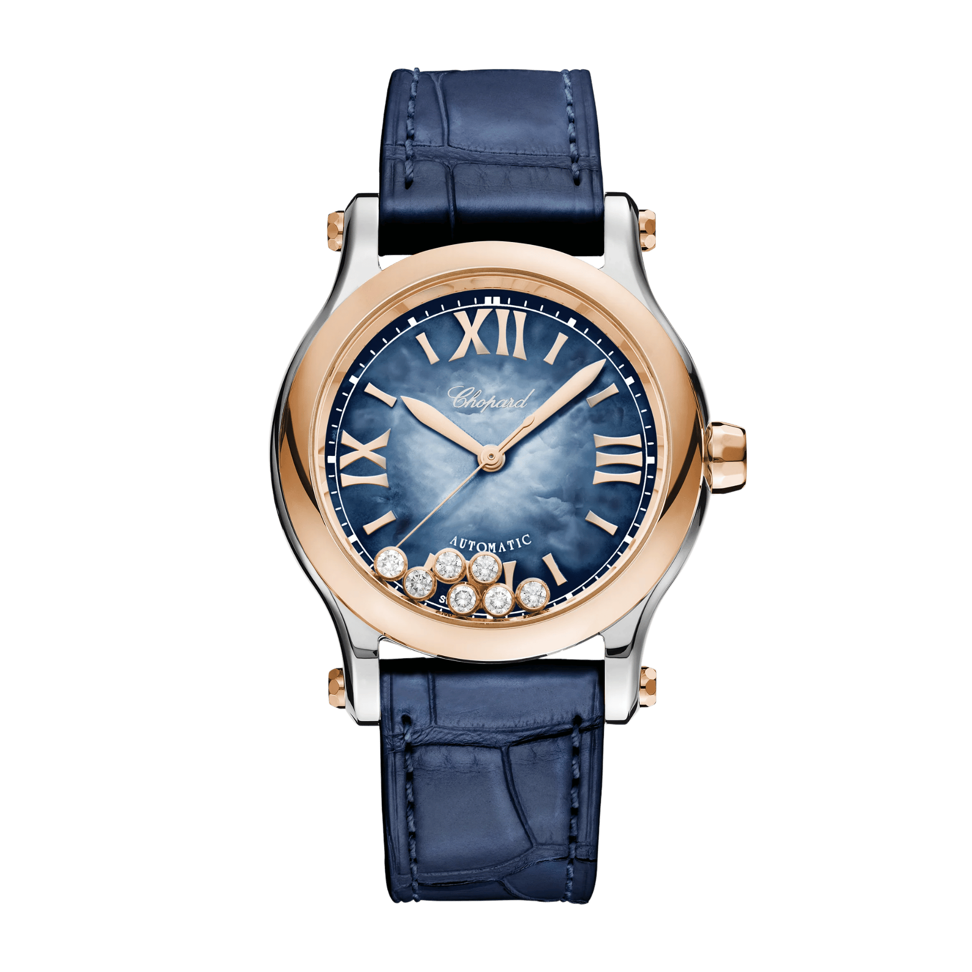 Happy Sport Rose Gold & Steel Blue Dial 36mm Product Image
