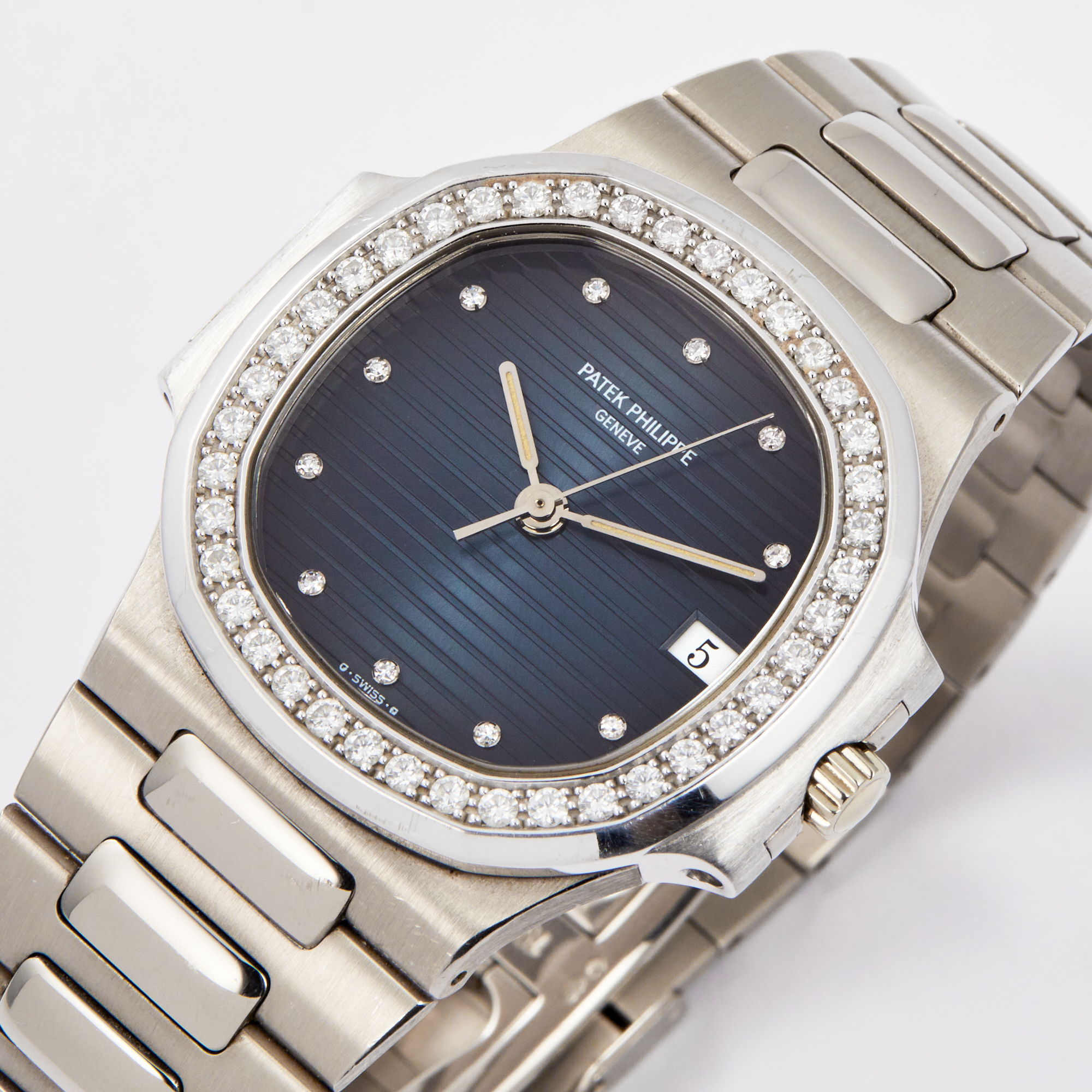 Vintage Nautilus White Gold Diamond Blue Dial 37mm Product Image 1